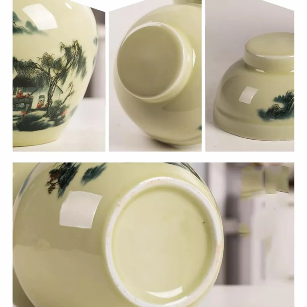 Słoik fermentacyjny – tradycyjny porcelanowy garnek do marynaty z uszczelką wodną pokrywka do marynat, kimchi, kapusty kiszonej - pojemność 3,5 kg