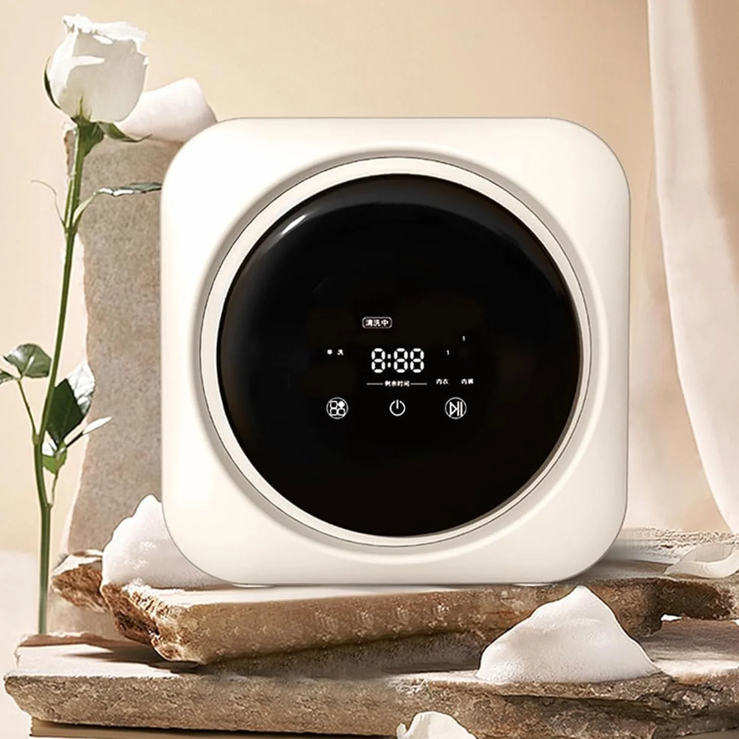 Pralka do bielizny 3,5 l, elektryczna pralka naścienna, w pełni automatyczna mała mini pralka do skarpet, kompaktowa pralka z suszarką wirową, do pralni w mieszkaniu