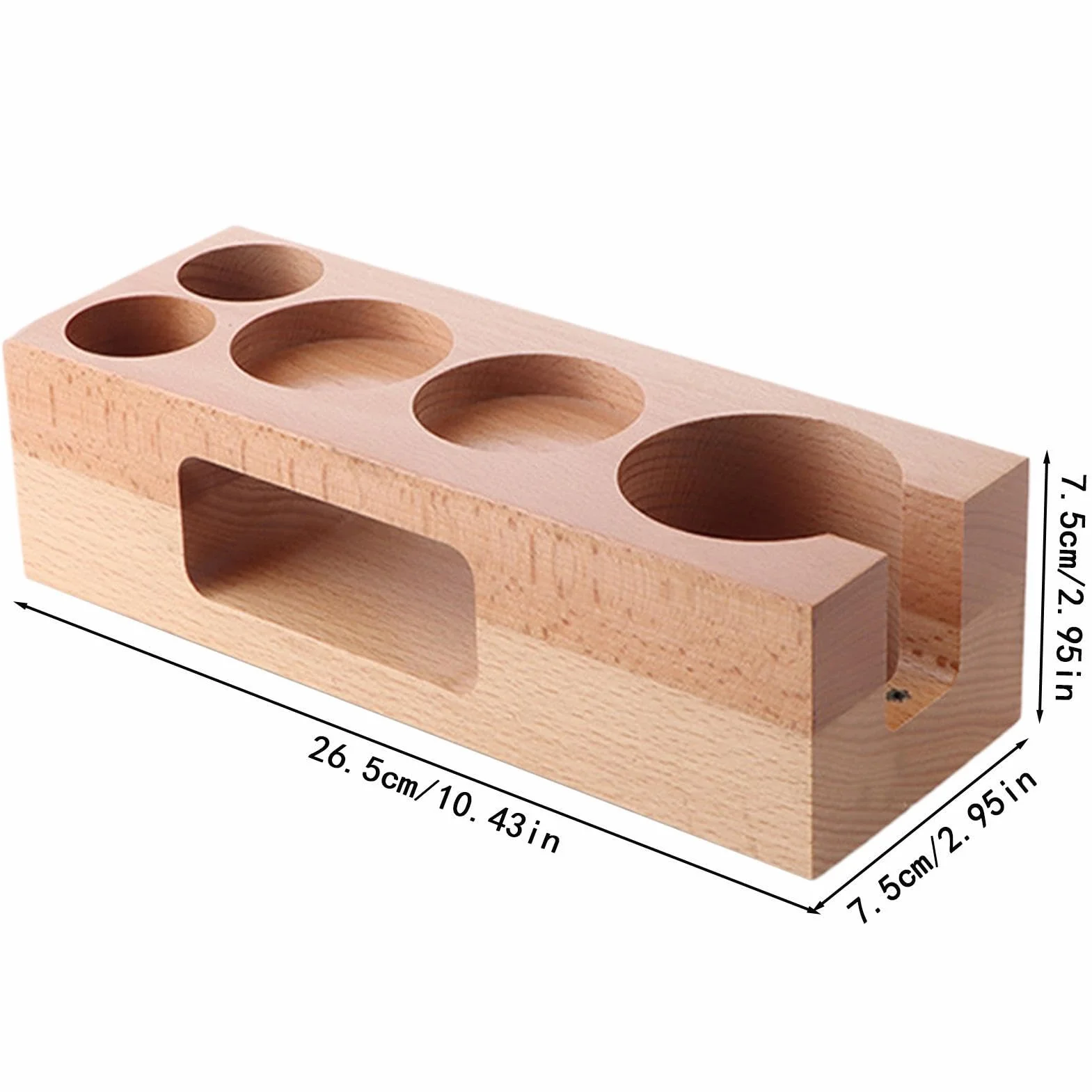 Stacja do ubijania espresso 58 mm Drewniany wielofunkcyjny uchwyt Natural | Akcesoria do ekspresu Espresso Do kawiarni domu kuchni kącika kawowego baru porannego parzenia przechowywania organizacj