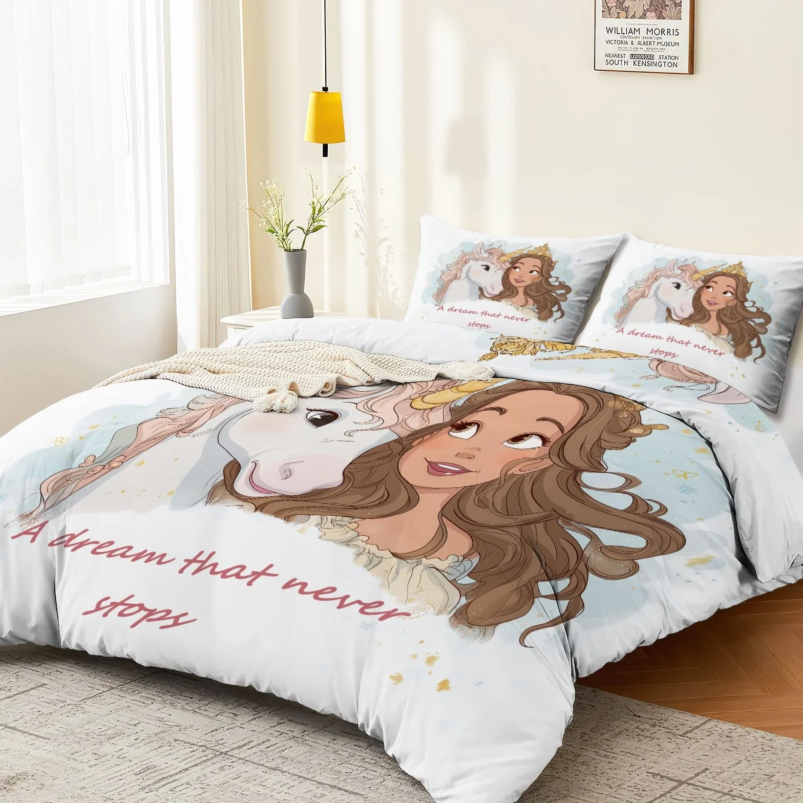 Anime Poszewka na kołdrę 240 x 220 cm, 3-częściowy zestaw pościeli, miękka mikrofibra, z 2 poszewkami na poduszkę 80 x 80 cm, nie wymaga prasowania, nie gniecie się, do pokoju niemowlęcego i