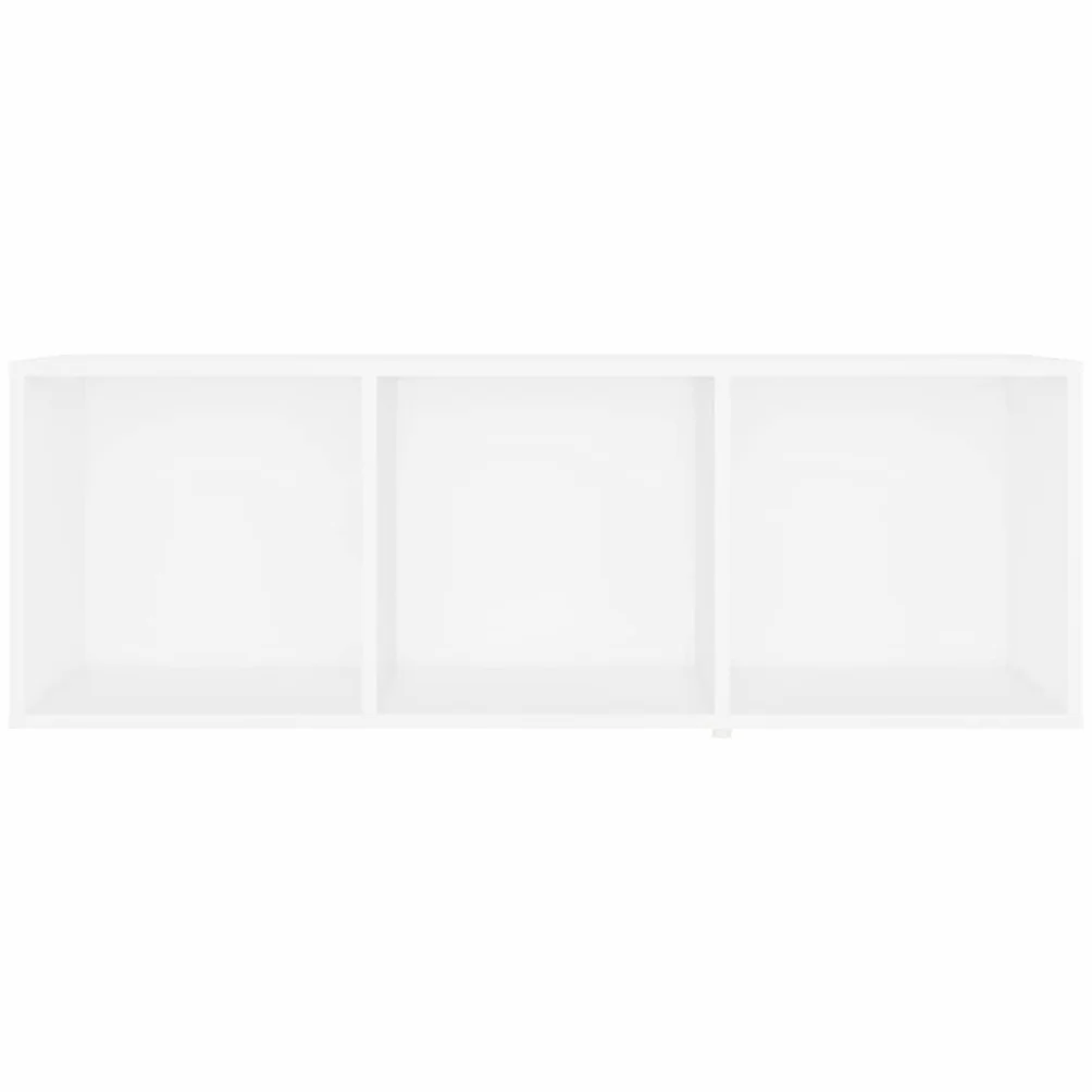 Szafka pod telewizor, zestaw 4 sztuk, biała, 107 x 35 x 37 cm, materiał drewnopochodny, centrum rozrywki do salonu, uniwersalna konsola TV, nowoczesne wzornictwo