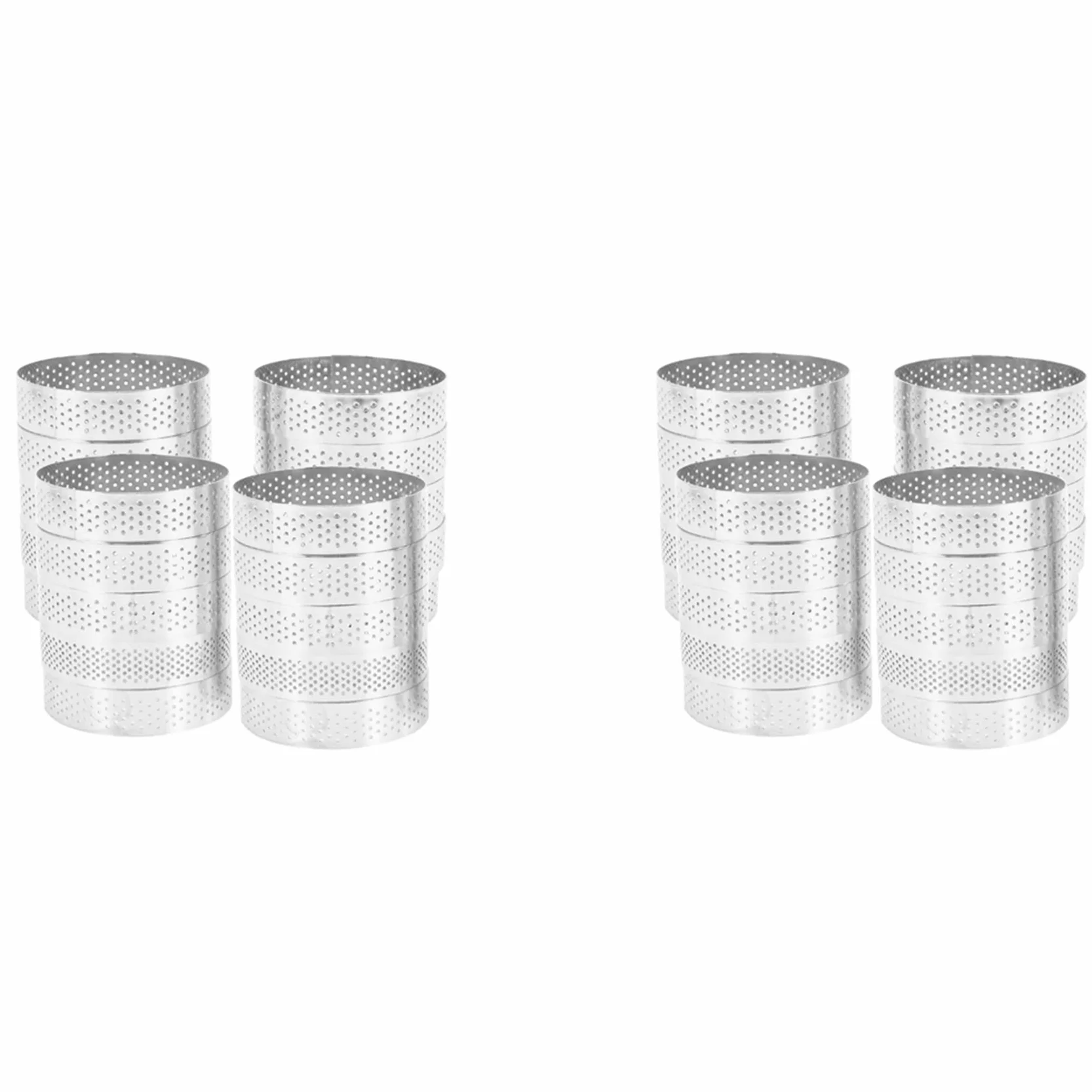 40 Sztuk OkrągłE PierśCienie Tarta z Otworami Ciasto Owocowe Quiches Ciasto Kuchnia Forma do Pieczenia Perforowane Ciasto PierśCień 8cm