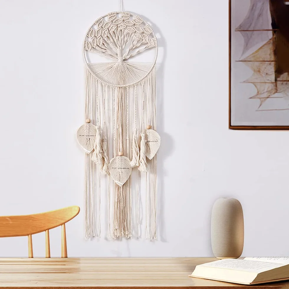 Drzewo życia łapacz snów, makrama, wiszący, boho, łapacz snów, do dekoracji ślubnych w stylu vintage, do domu