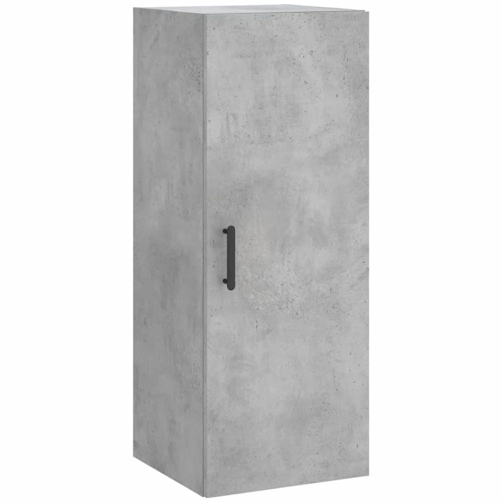 Générique Bufet wysoki szary betonowy 34,5 x 34 x 180 cm, szafka do przechowywania drewna inżynieryjnego z praktycznymi drzwiami i metalowymi nogami, wąska szafka do przechowywania dużej przestrzeni