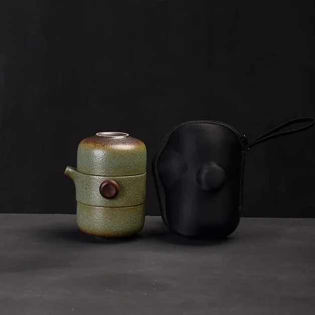 Japoński ceramiczny czajniczek do herbaty Gaiwan ręcznie robiony przenośny podróżny zestaw do herbaty do biura