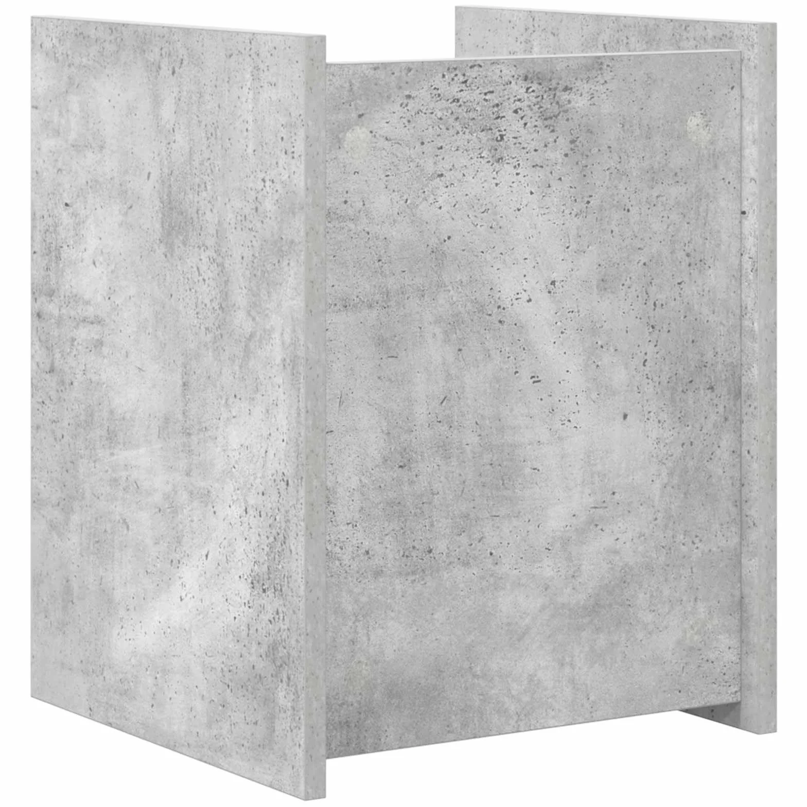 Générique Prostokątny stojak na czasopisma szary beton 35x35x45 cm z drewna inżynieryjnego, półka na czasopisma do przechowywania książek i dokumentów, nowoczesny design do salonu lub biura, montaż