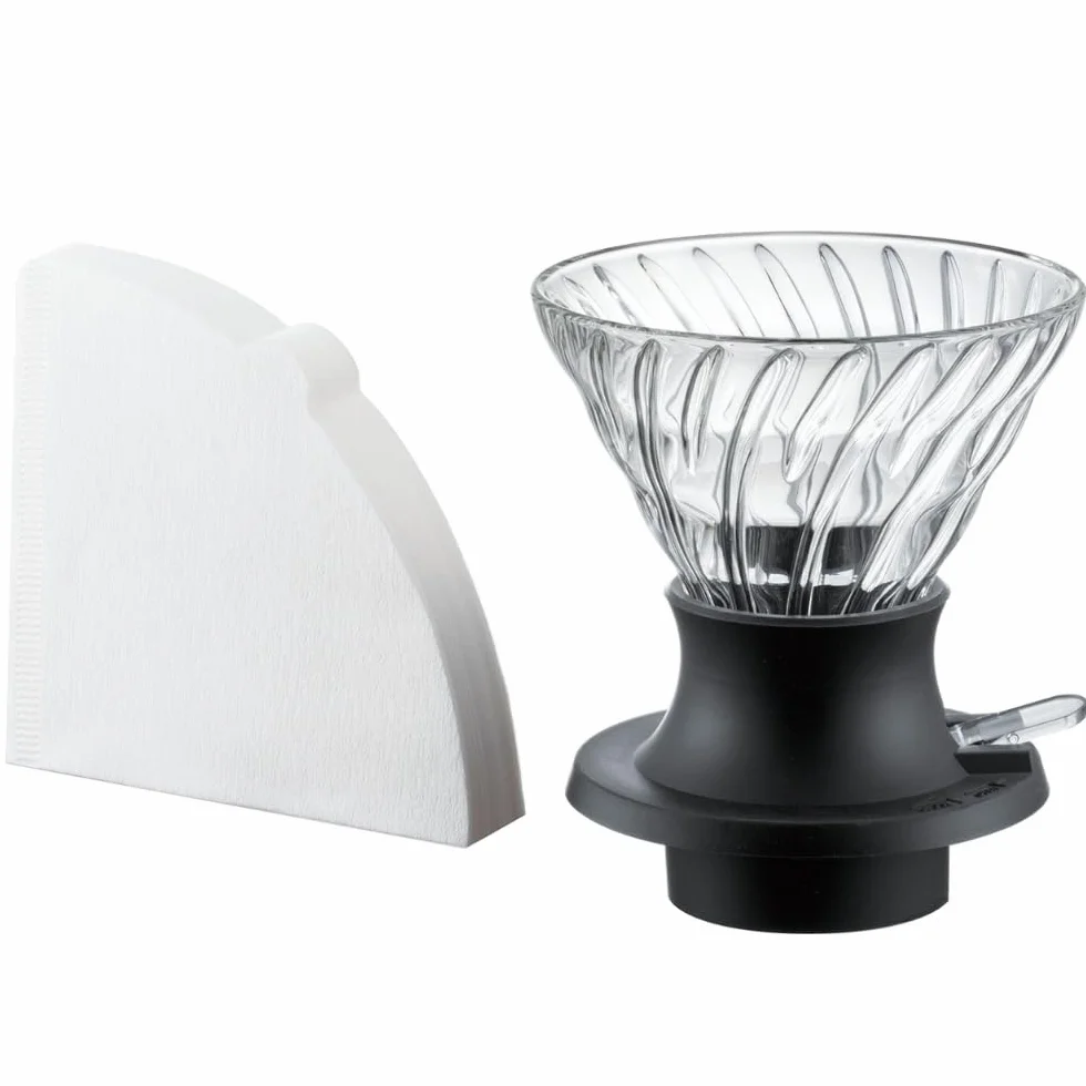 HARIO | Przyrządzanie kawy zgodnie z zasadą herbaty | Immersion Dripper Switch | Made in Japonia, rozmiar 02, czarny