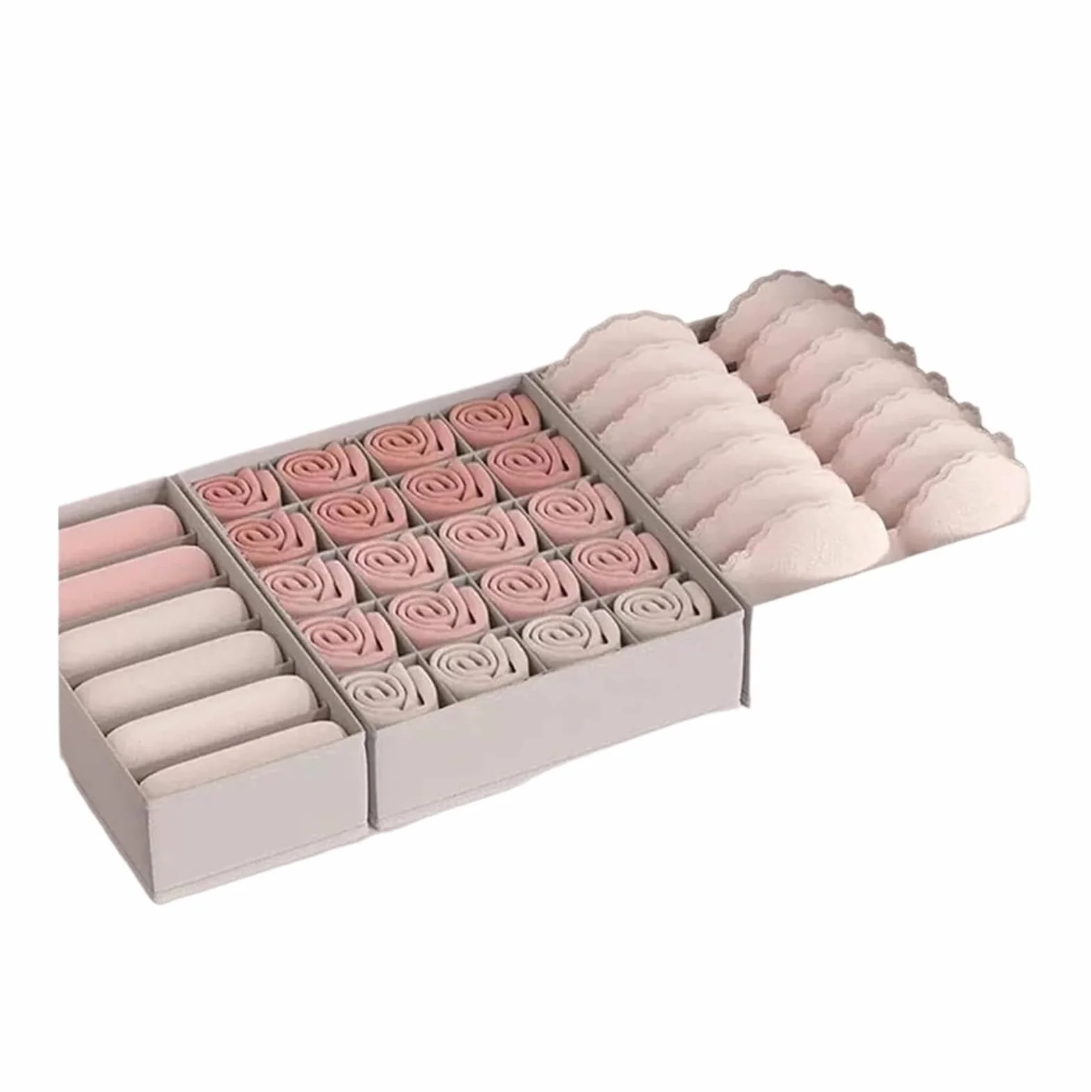 Pudełko do przechowywania bielizny, 1 sztuk/zestaw-Bielizna Biustonosz Skarpetki Schowek Organizator Ubrań Bielizna(Gray)