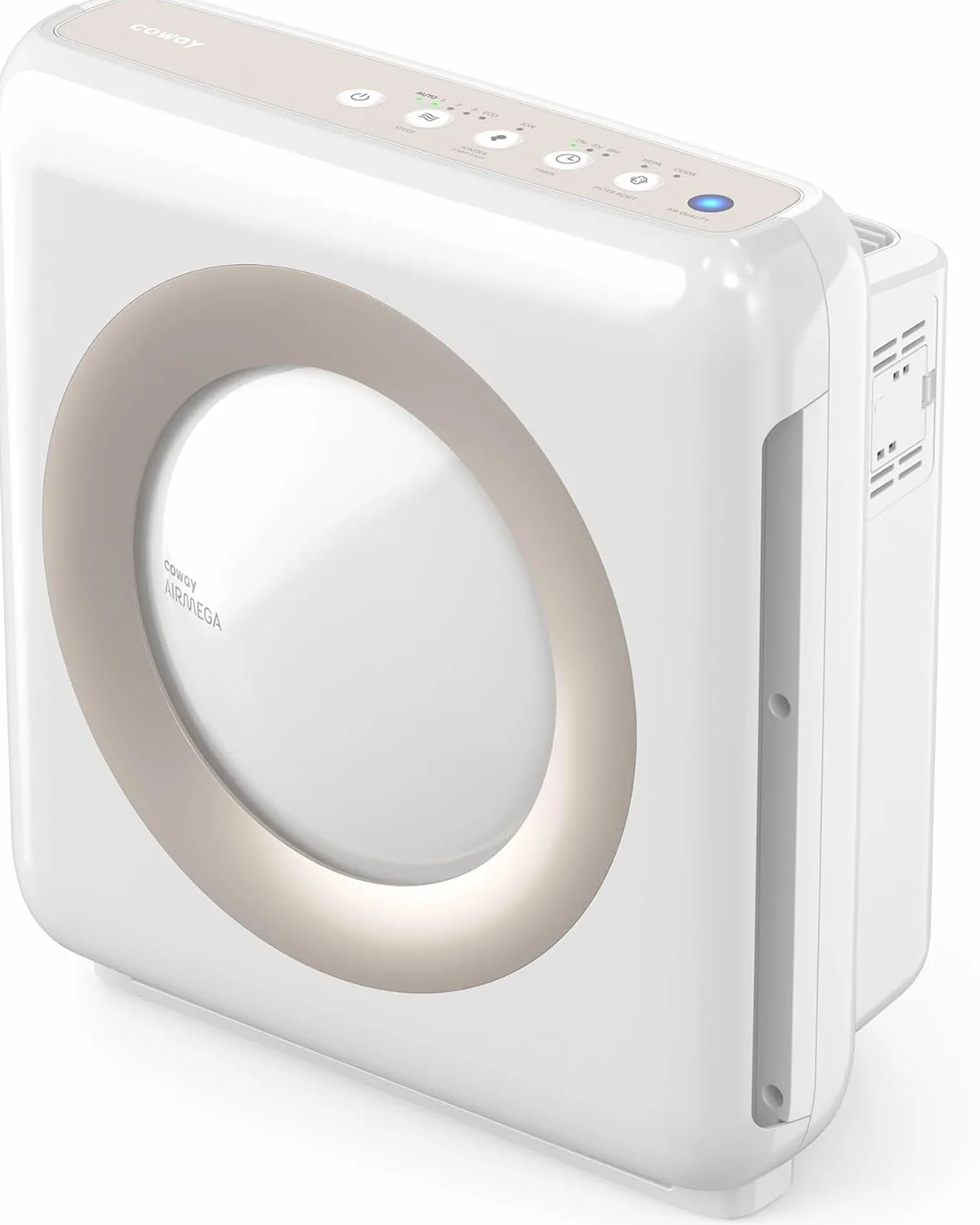 COWAY AP-1512HH AIRMEGA MIGHTY, oczyszczacz powietrza do 109 m² technologia GreenHEPA, usuwa 99,999% wszystkich cząsteczek, wirusów, bakterii, aerozoli do wielkości nano 0,01 µm*, ECARF Zert, biały