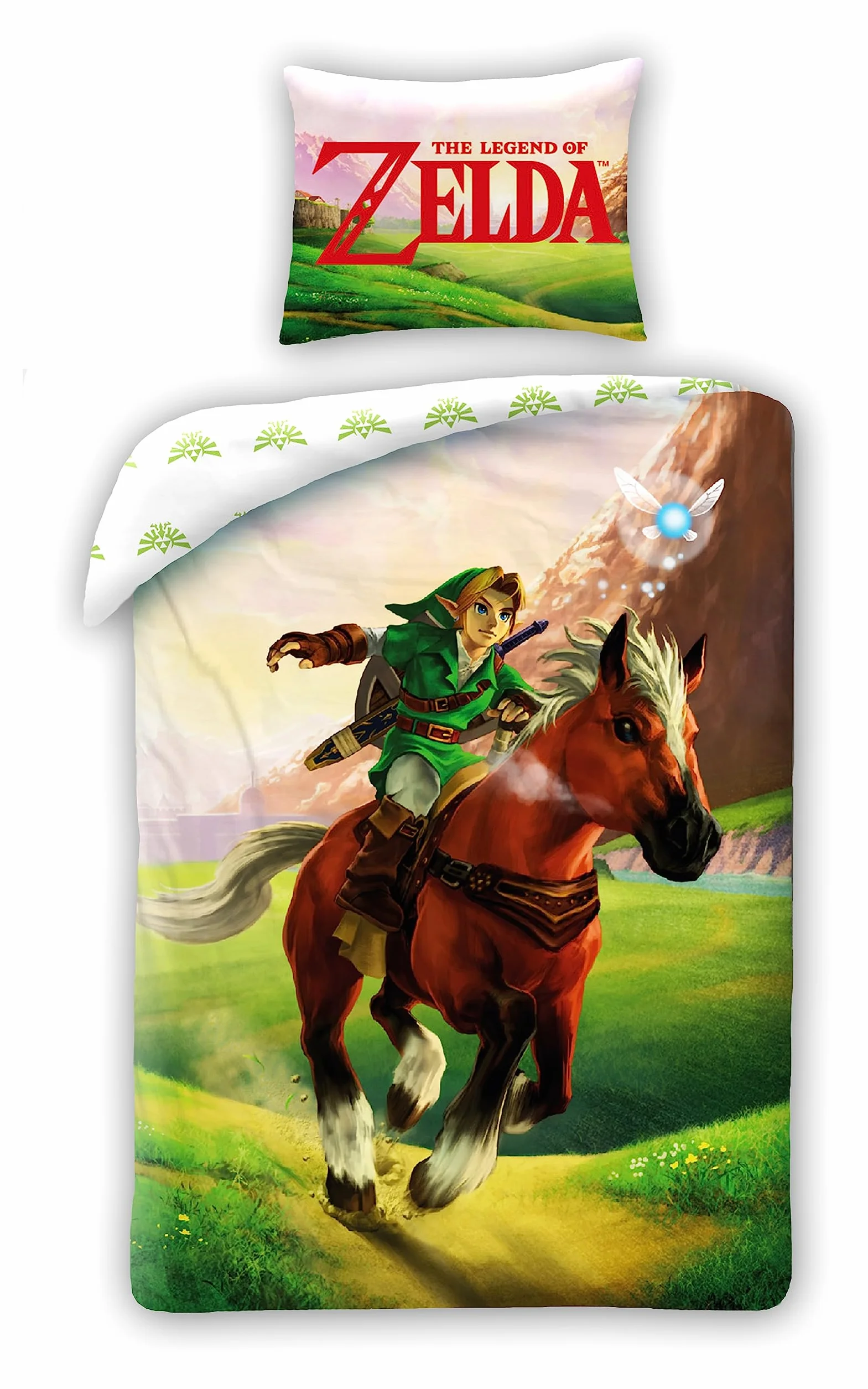 Halantex Zestaw łóżka THE LEGEND OF ZELDA Odwracalna poszewka na kołdrę 140 x 200 cm 70 x 90 cm 100% bawełna