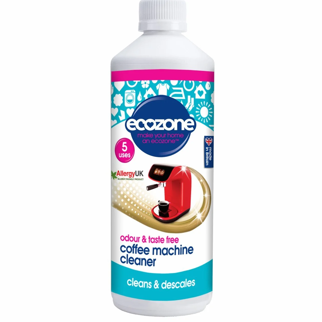 Ecozone Środek do czyszczenia ekspresu do kawy / opis 500 ml x 3 (opakowanie 3 szt.)