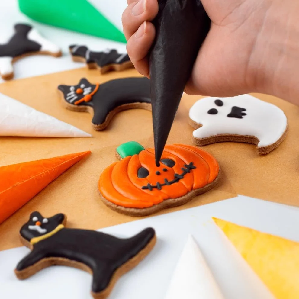 Zestaw foremek do ciastek na Halloween, 12 sztuk foremek do ciastek ze stali nierdzewnej, kształty, dynia, duch, nietoperz i kot, do dekoracji na Halloween, jedzenie, przyjęcie