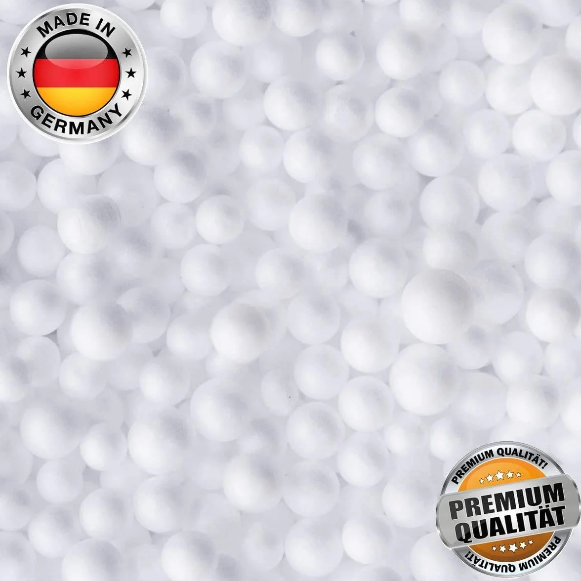 SMOOTHY® Koraliki Styropianowe EPS 200 l – Wypełnienie Worka z Fasolą | Kulki EPS 1–3 mm, 18 kg/m³, trudnopalne B1, bezzapachowe – do worków, poduszek i legowisk dla psów