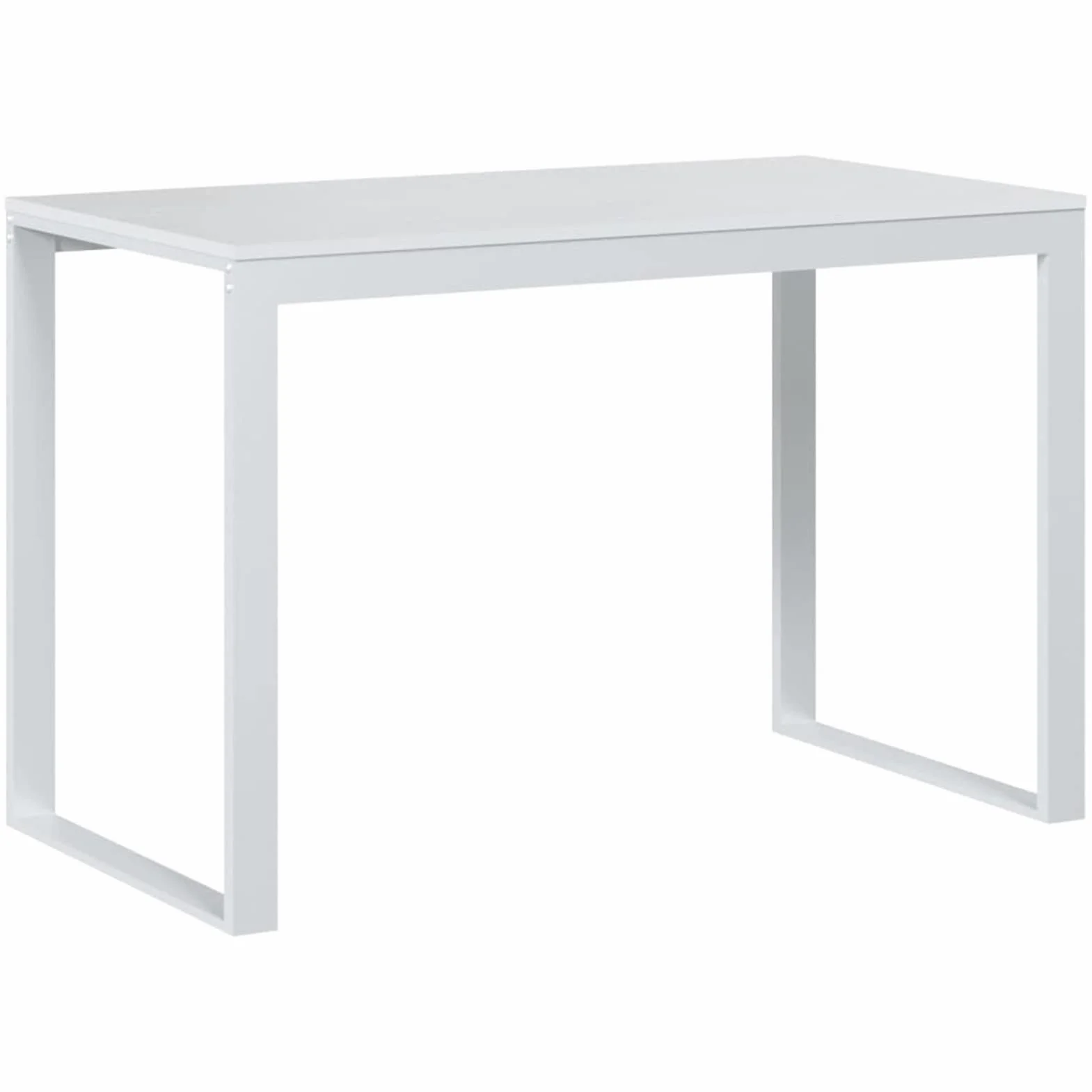 Homgoday Biurko komputerowe, biurko zajmujące mało miejsca, stół biurkowy, biurko do gier do pokoju dziecięcego, białe biurko komputerowe 110 x 60 x 73 cm, wielowarstwowe drewno