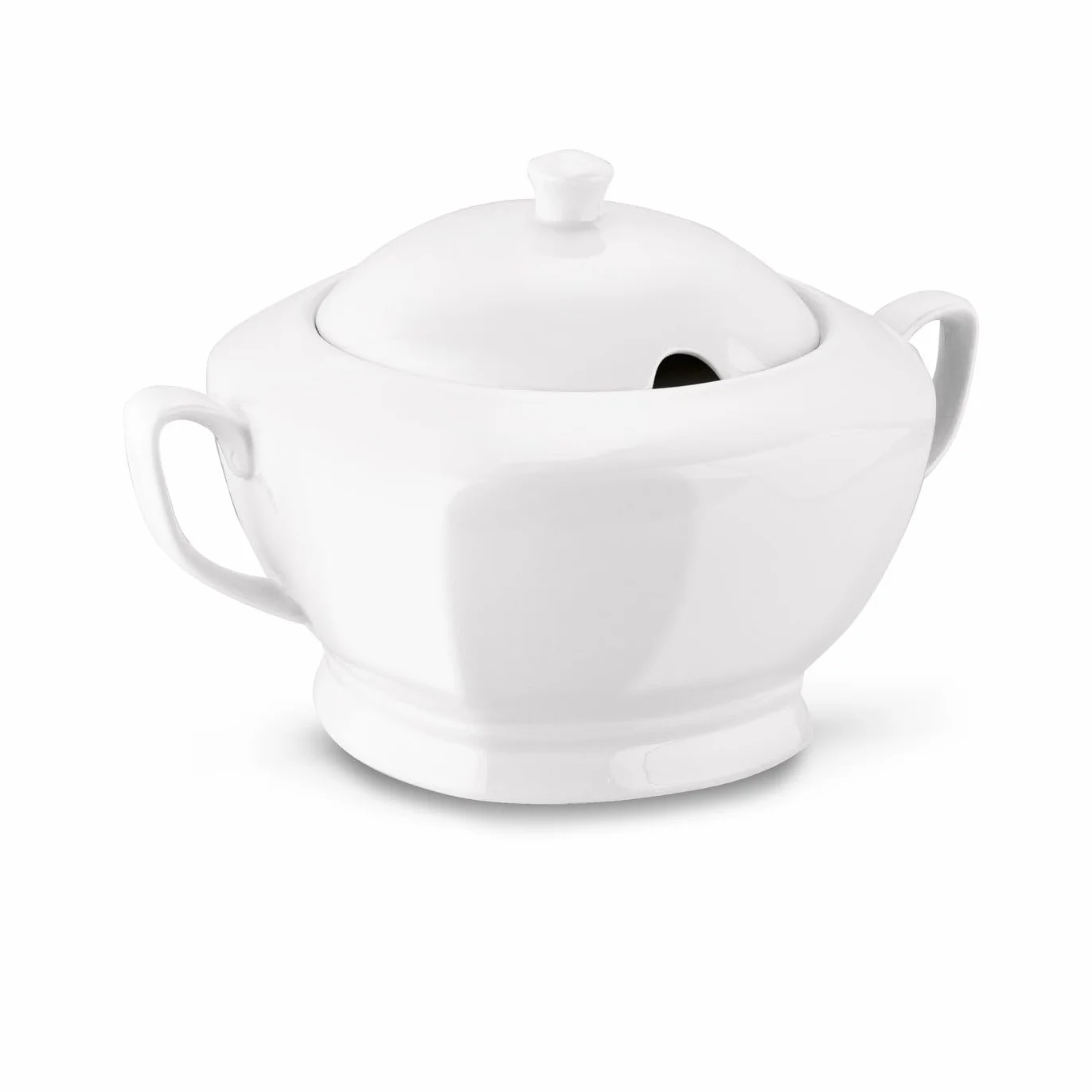 Waza do zupy Tadar 2,5 l biała Waza porcelanowa do podawania rosołu i innych zup