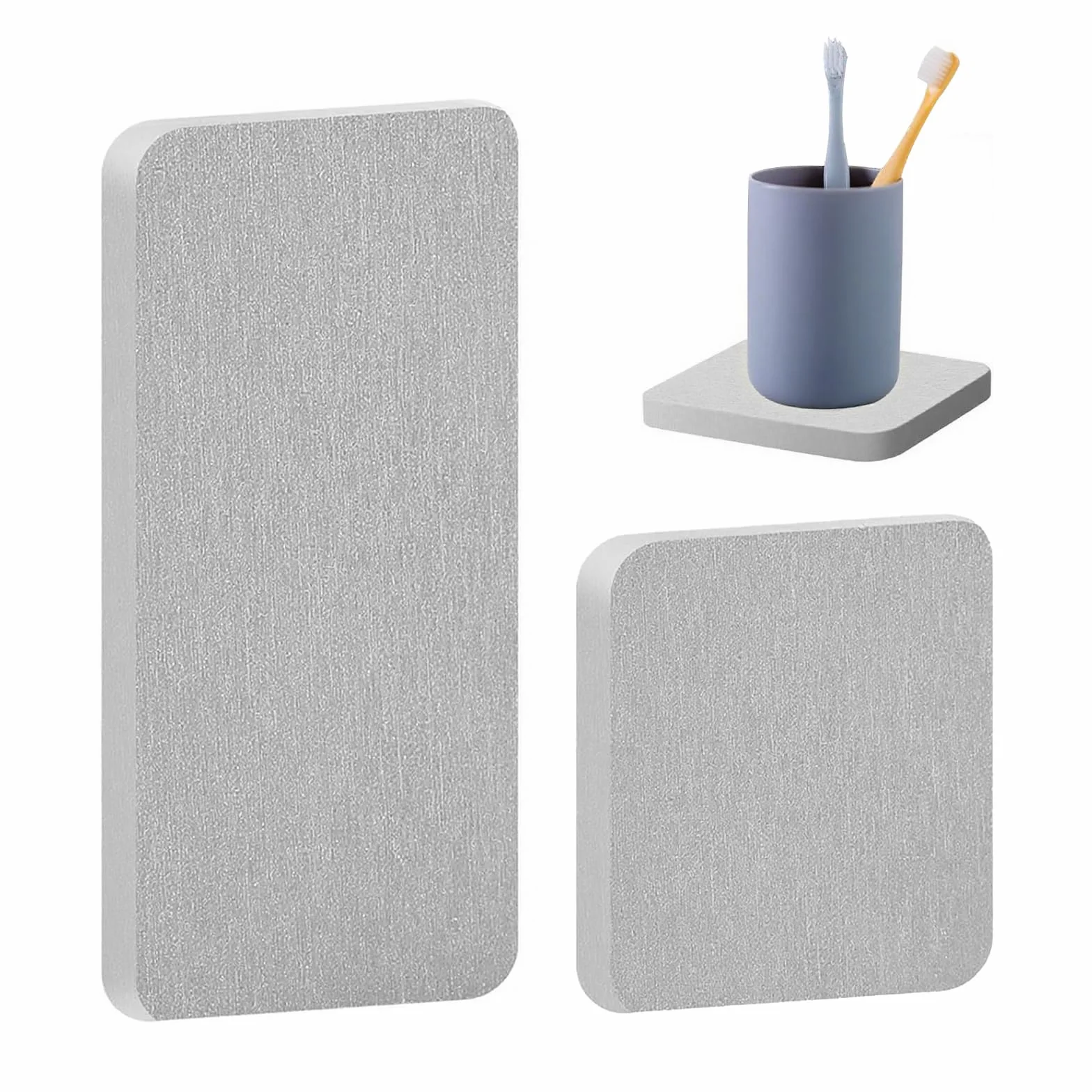 2 sztuki chłonnych tac na mydło z ziemi okrzemkowej, 30 x 8 cm, 8 x 8 cm, absorbujący wodę diatomit, kamień absorbujący wodę do zlewozmywaka, chłonna taca na ziemię okrzemkową, na kubek