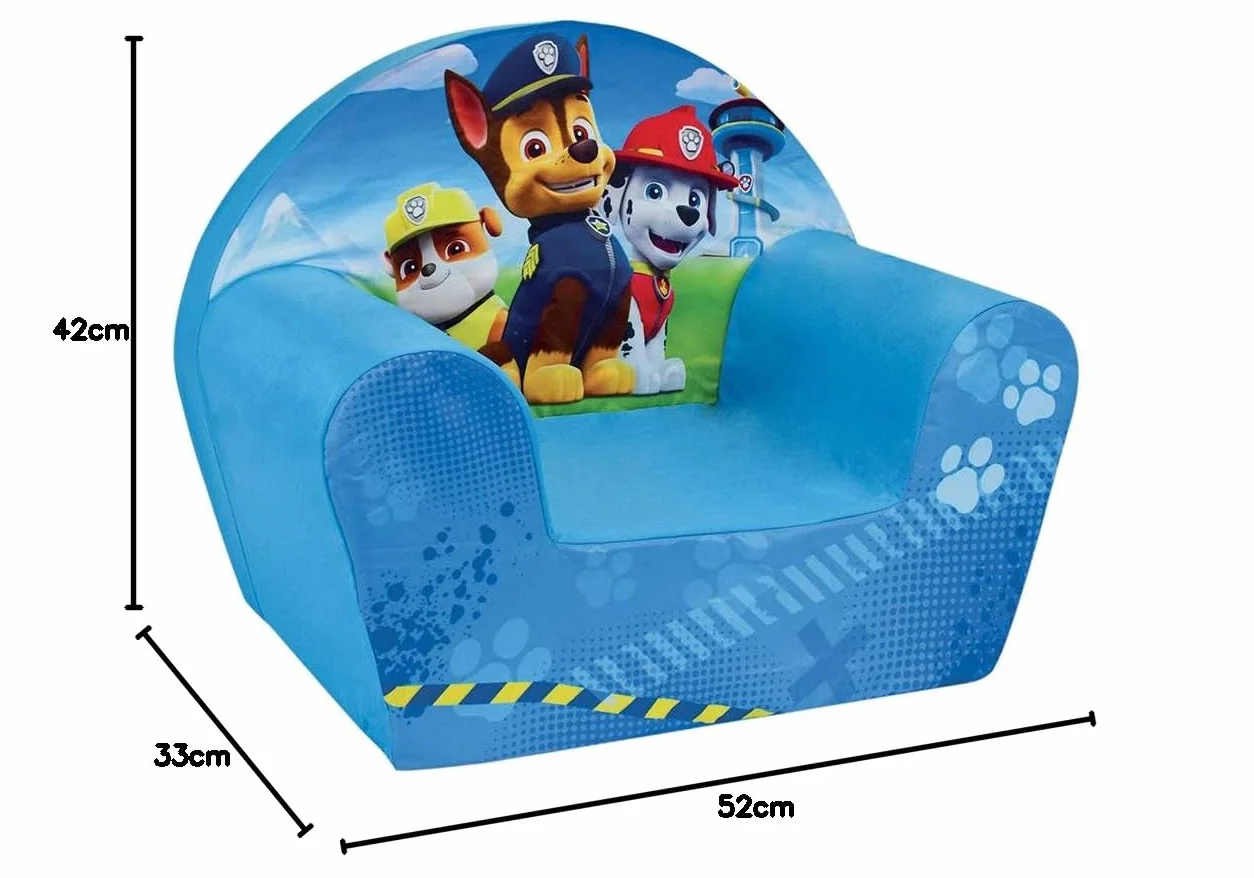 Fun House 712531 Patrol Club Chair Original Francja Gwarancja dla dzieci, dł. 52 x gł. 33 x wys. 42 cm, poliester, niebieski, 52 x 33 x 42 cm