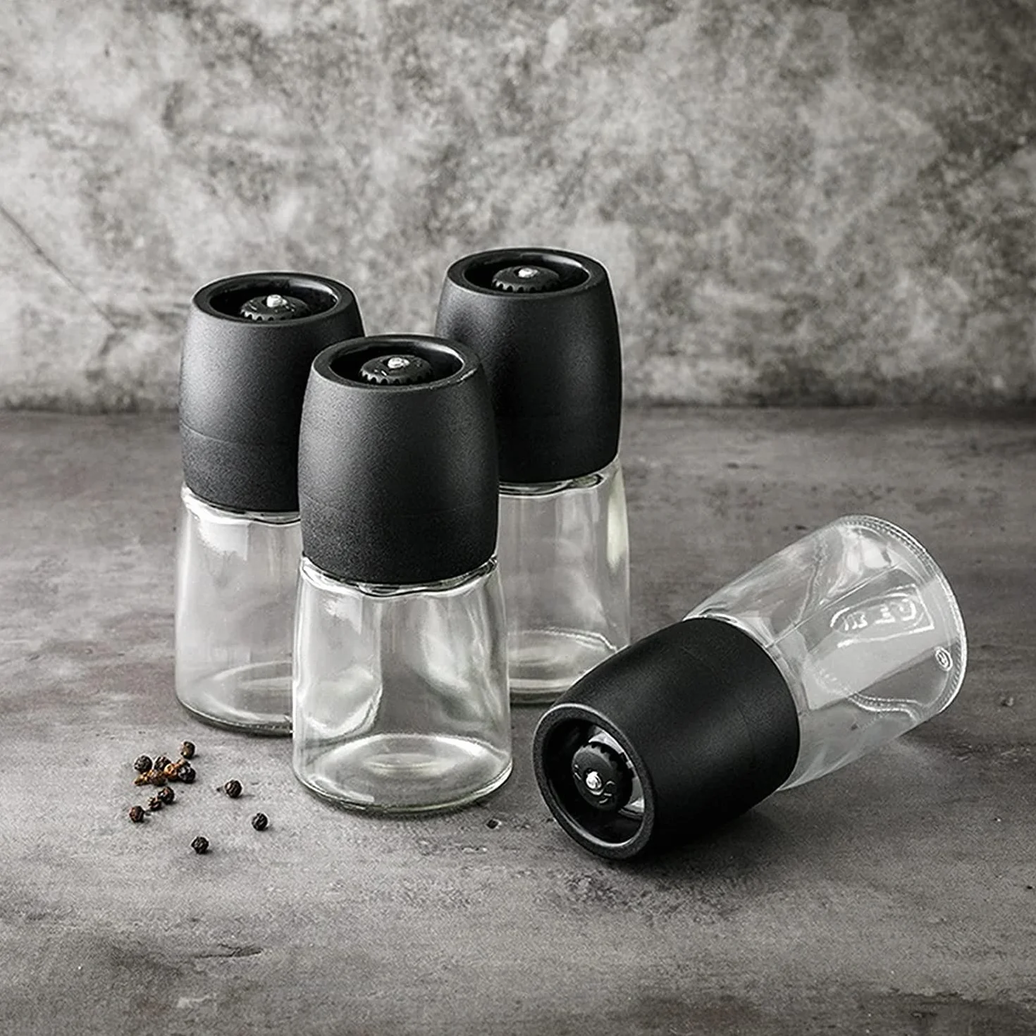 Młynek do soli i pieprzu, młynek do pieprzu Ręczny młynek do soli i pieprzu Jar Pojemniki na przyprawy Młynek do ziarna pieprzu Młynek metalowy Pulverizer Butelka z przyprawami - Solniczka i pieprznic