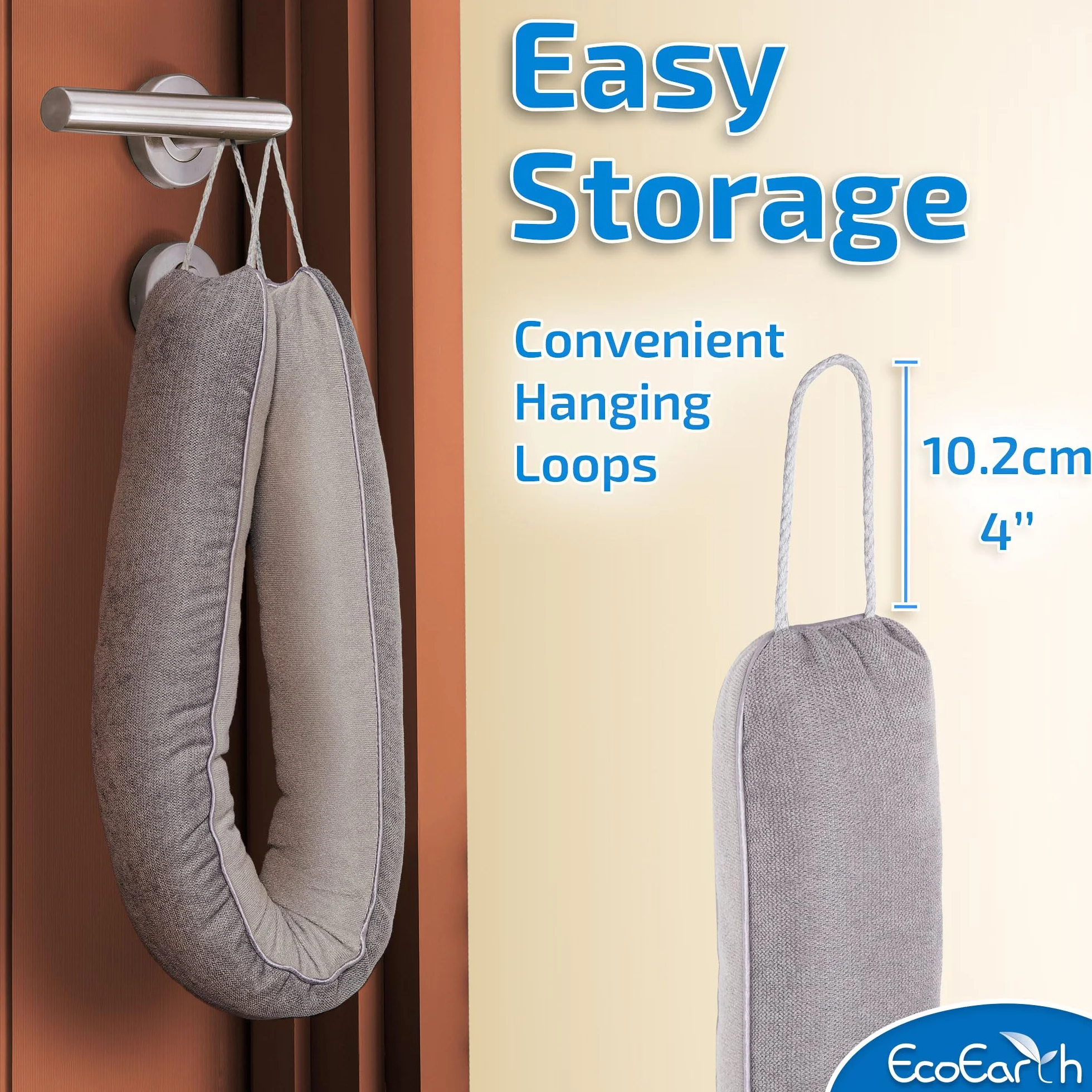 EcoEarth - Door Draft Stopper - 36.6" / 0.9m - Weighted Under Door Seal for Bug Protection - Premium Door Gap Filler