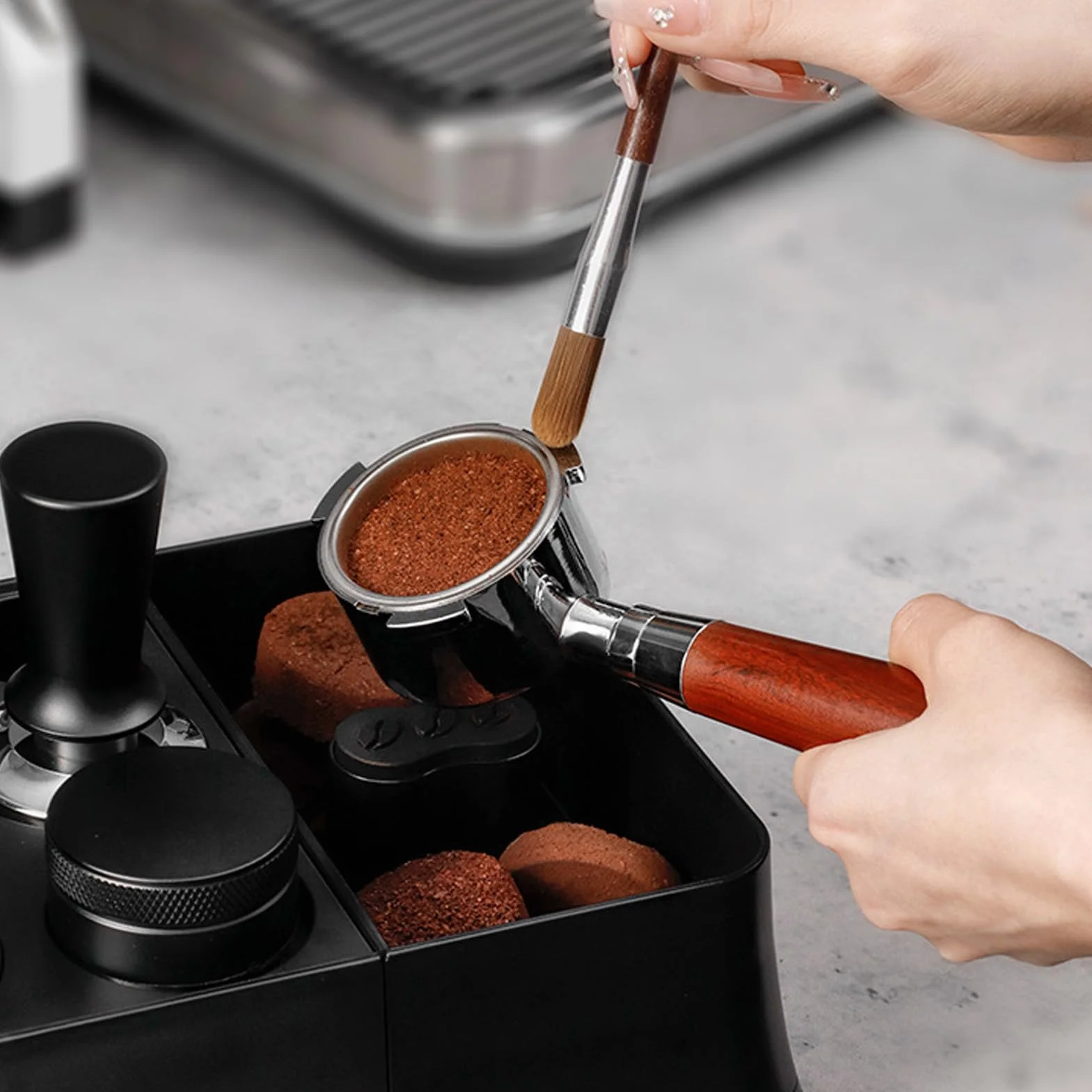Pudełko na kawę Wielofunkcyjne sabotaż sabotaż pudełko do przechowywania narzędzi do kawy dla miłośników baristów w domu