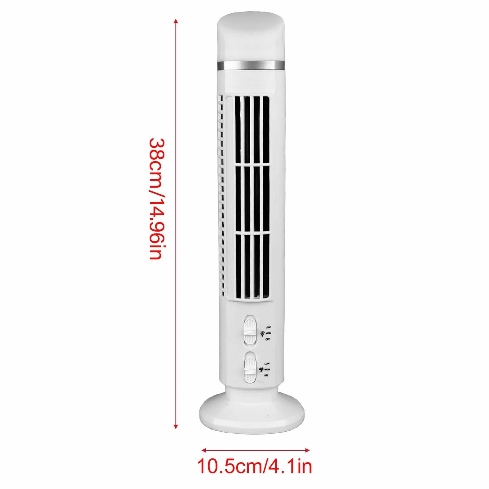 Yosoo Health Gear Fan Mini Wieży, Przenośny Fan Biurka USB Biurka z Lekkim Biurem do Sypialni (WHITE)
