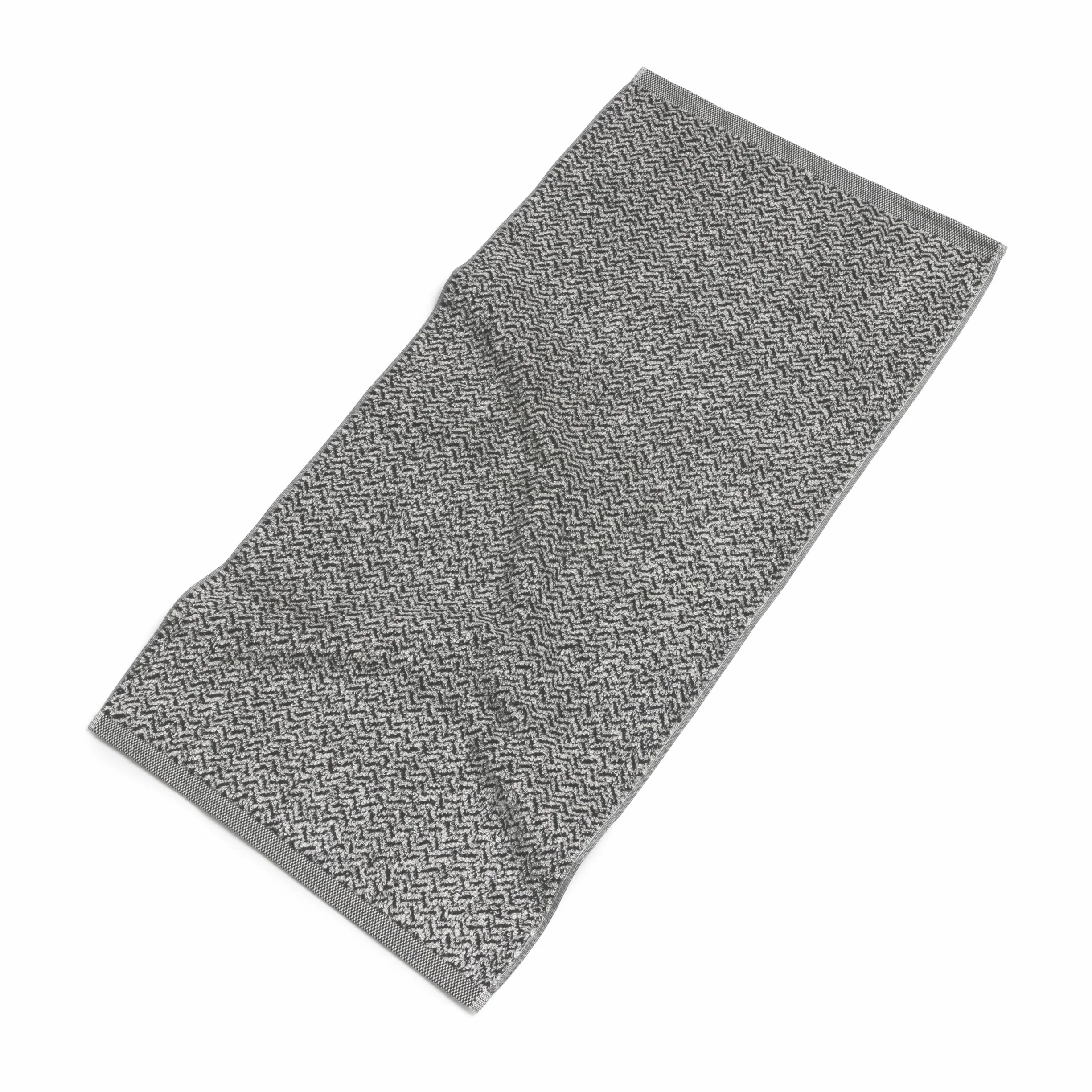 möve Brooklyn ręcznik w jodełkę 50 x 100 cm z 85% bawełny / 10% wiskozy z bambusa / 5% lnu, naturalny/czarny