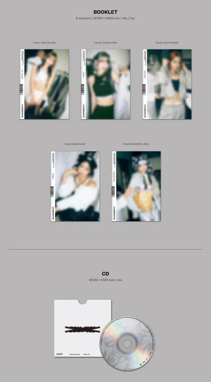 Dreamus LE SSERAFIM - 3rd Mini Album Easy Compact Version CD (Huh YUN JIN ver.)