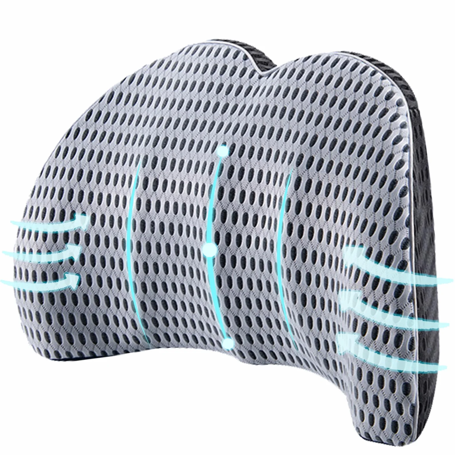 poduszka pod lędźwie, podparcie pleców do fotela samochodowego i biurowego, ergonomiczna pianka z pamięcią kształtu, podparcie okolic lędźwiowych dla optymalnego komfortu, korekcja postawy i