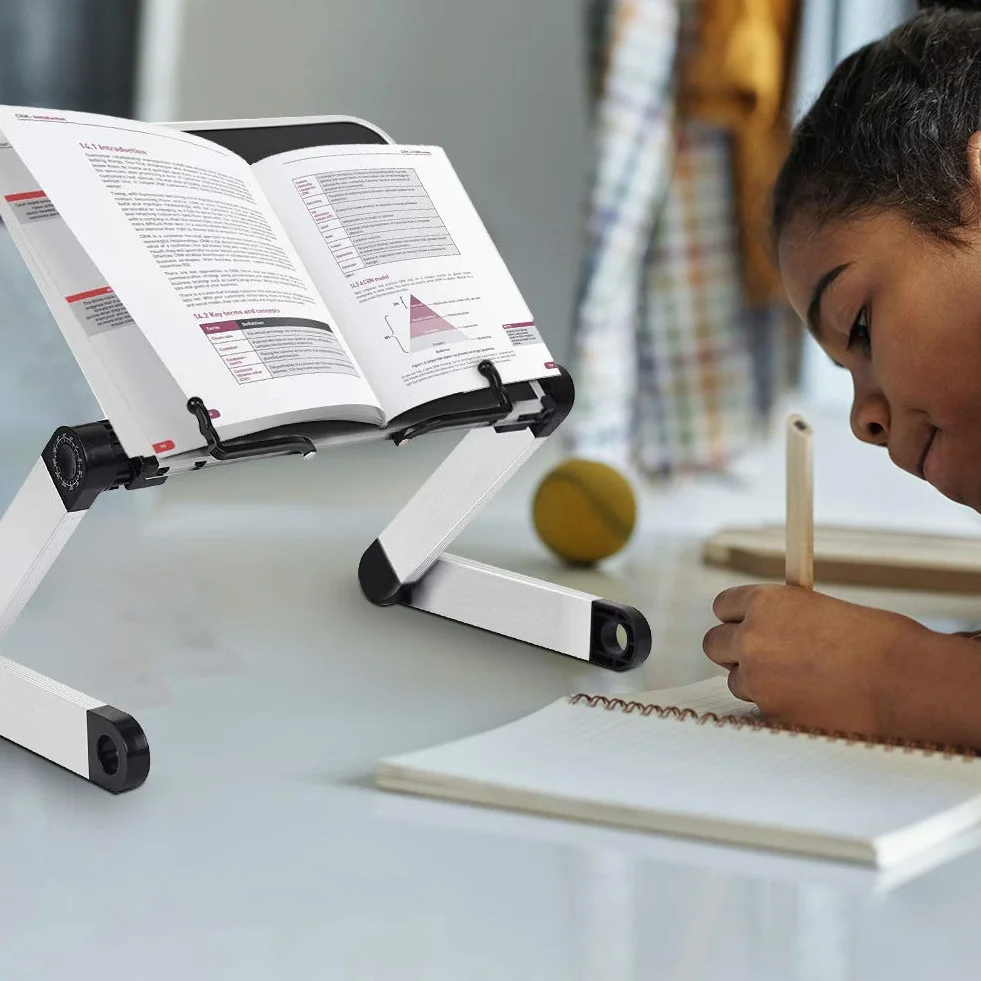 stojak na książkę uchwyt na książkę do czytania uchwyt na podręcznik ergonomiczny Uchwyt na książkę kucharską regulowana wysokość i kąt nachylenia (czarny)