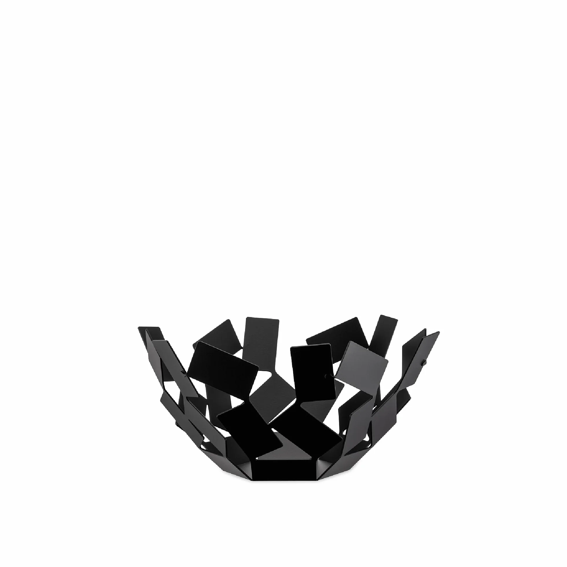 Alessi La Stanza dello Scirocco miska na owoce, stal nierdzewna, czarna, stal szlachetna 18/10, lakierowana na czarno, 2,5 x 27 x 30 cm, MT02 B