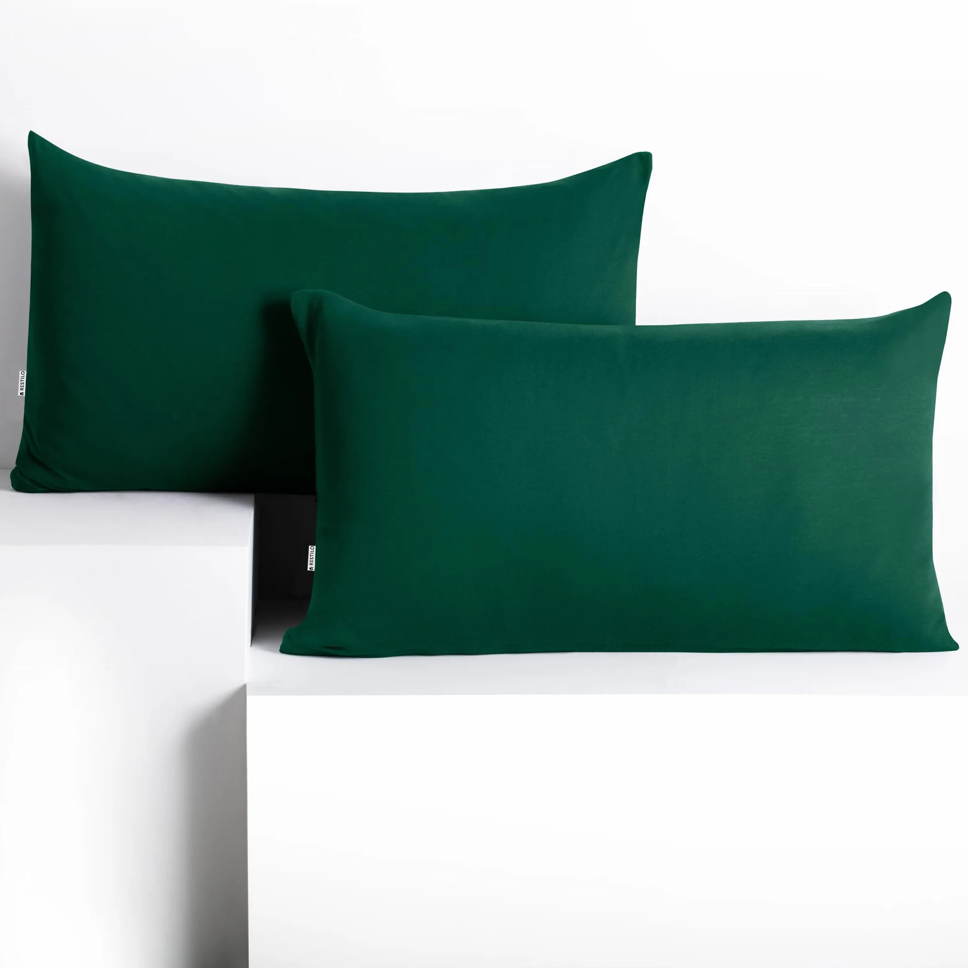 DecoKing poszewki na poduszkę 50x60 cm bawełna czesana zamek błyskawiczny zielone butelki 2 sztuki