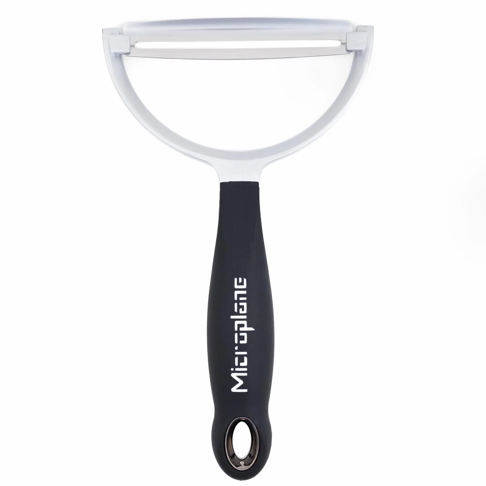 Microplane Profesjonalna obieraczka XL | szerokie i ostre ostrze ze stali nierdzewnej do obierania owoców i warzyw | ergonomiczny uchwyt | obieraczka w kształcie litery Y