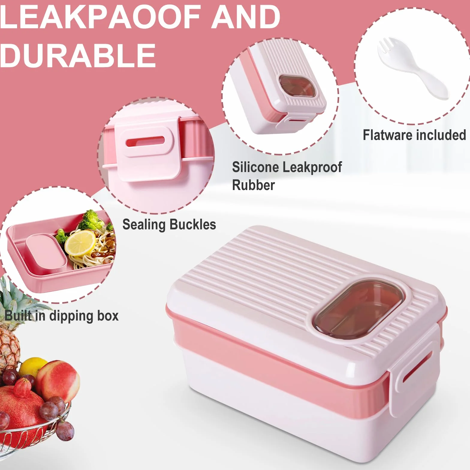 Bento Pudełka dla dzieci, 1500 ml, szczelne, do przedszkola i szkoły, szczelne, dla dziewcząt i chłopców, nadają się do kuchenki mikrofalowej i mycia w zmywarce