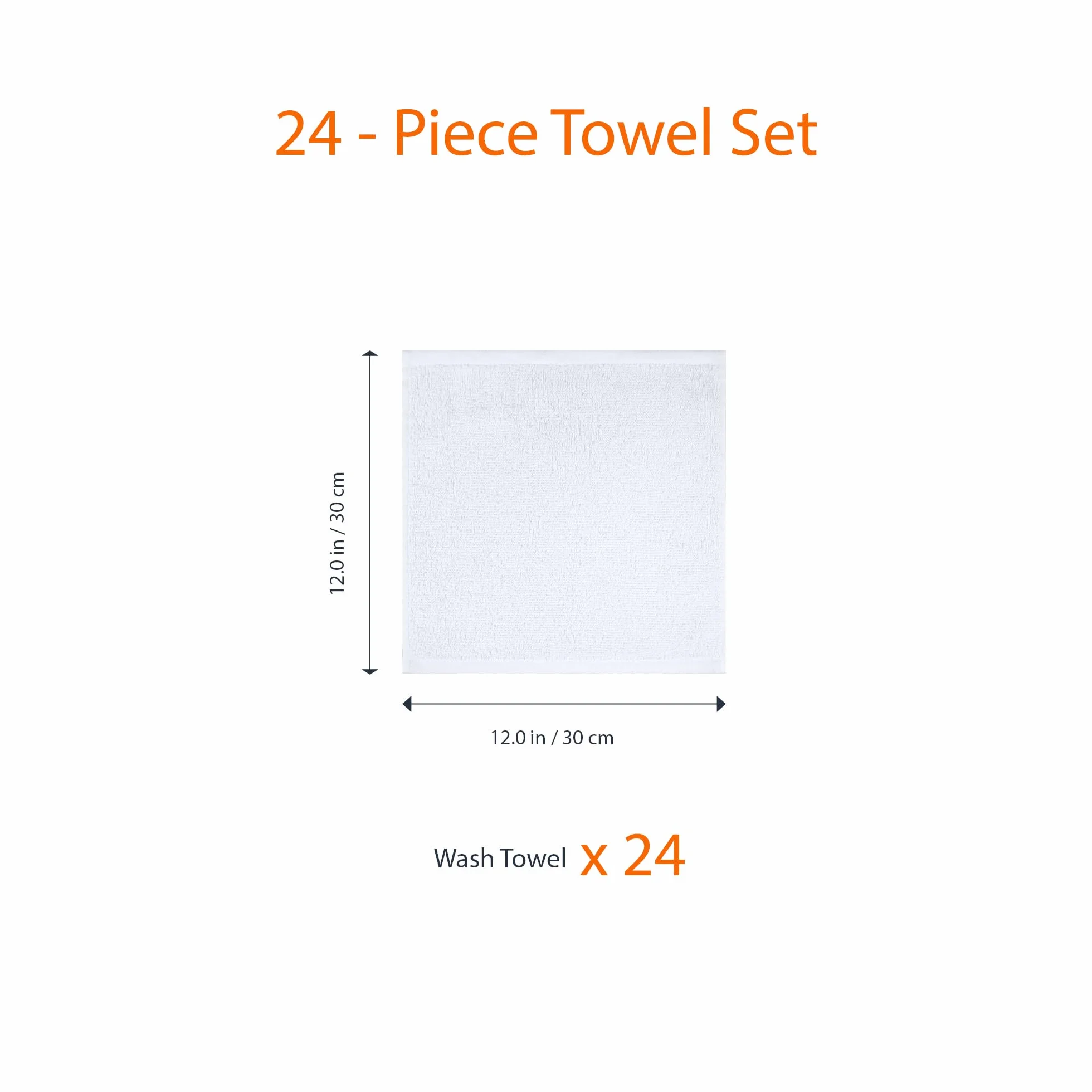 Amazon Basics myjka z bawełny, zestaw 24 sztuk - biała