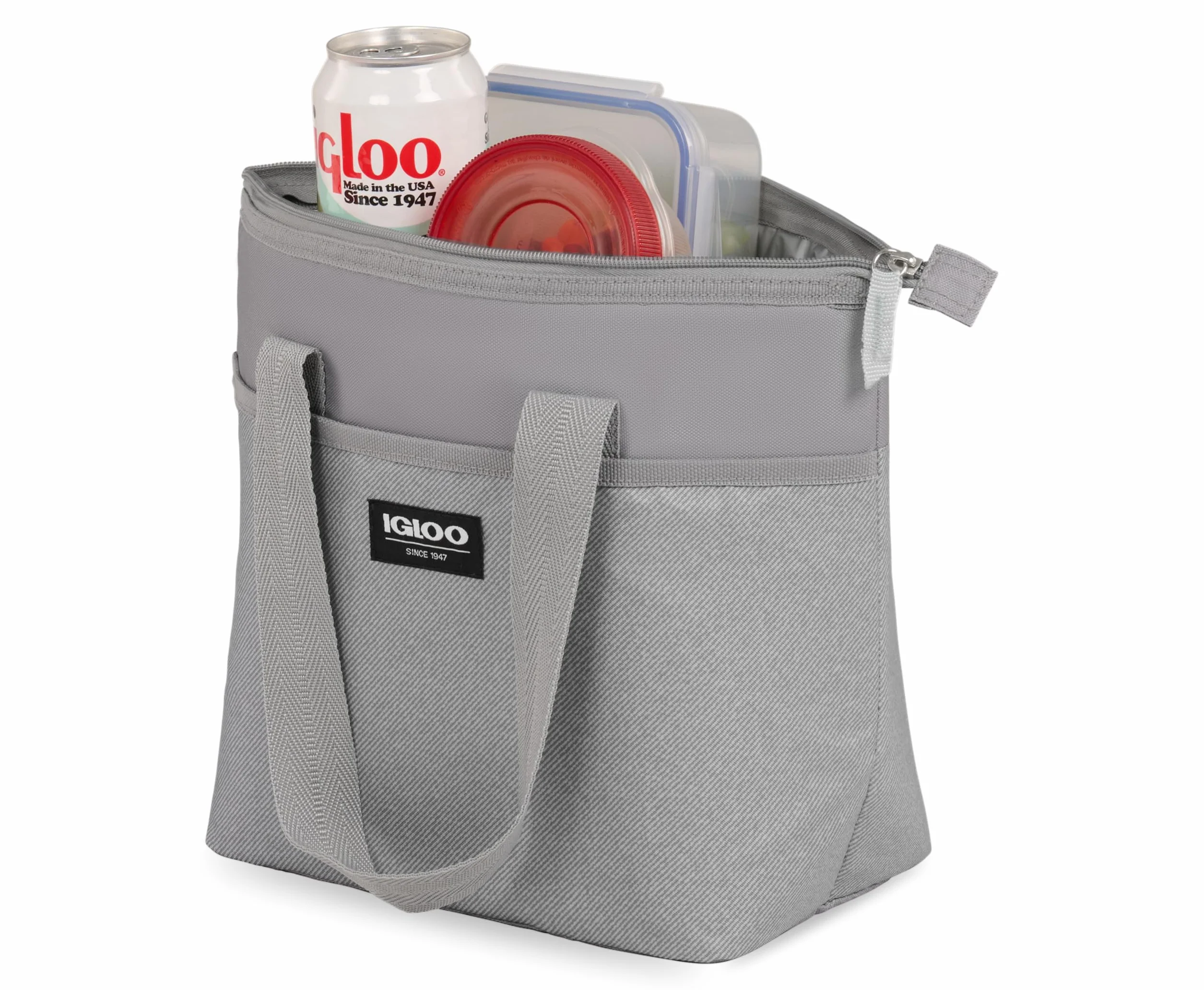 IGLOO Print Essential Mini Torba Termiczna 6L – kompaktowa szara torba chłodząca na lunch, przekąski & napoje – lekka przenośna torba idealna do pracy, szkoły, pikniku & podróży