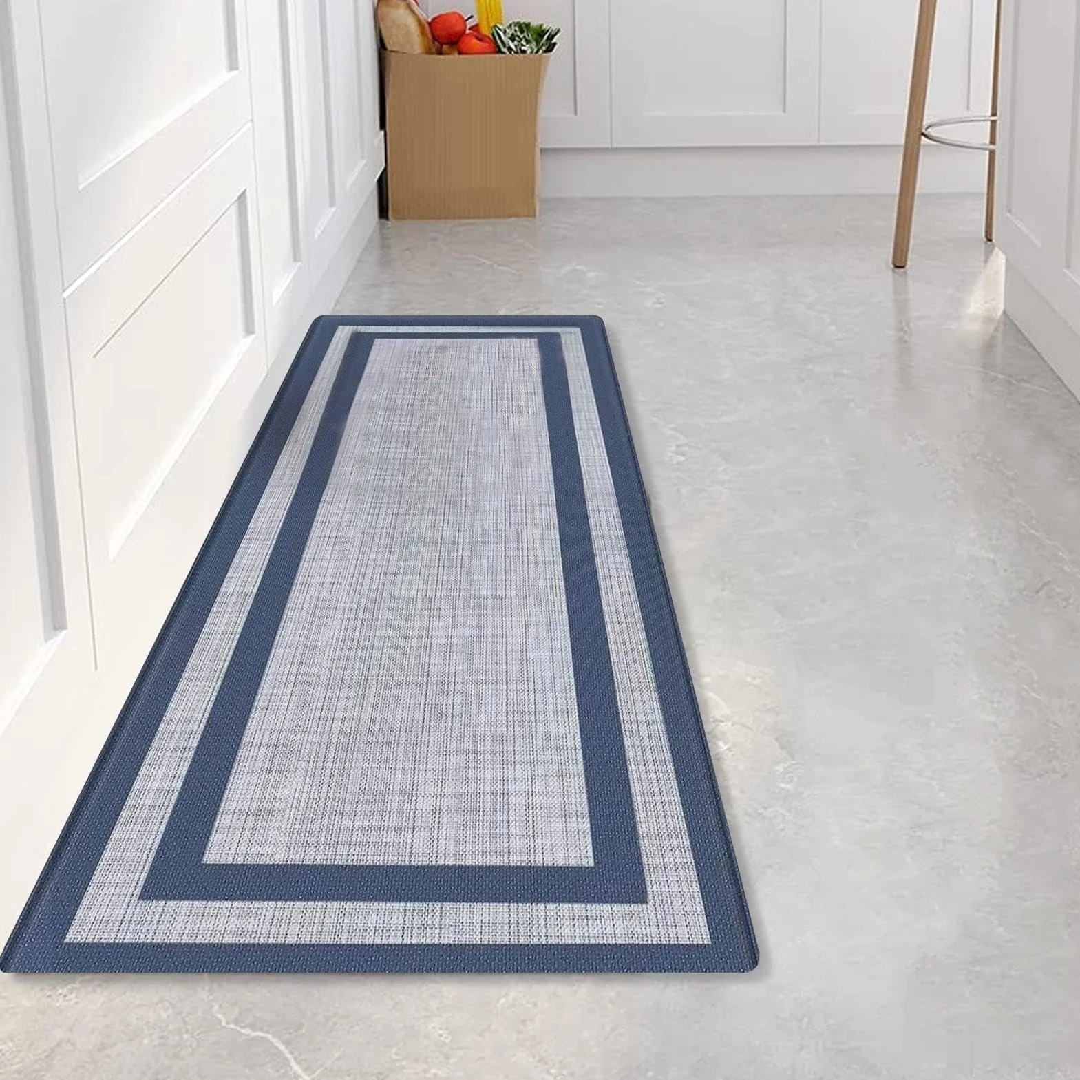 Kitchen Mats For Floor, Non-Slip Absorbent Livingroom Rugs, Oil-Proof Soft Standing Mats, Waterproof Washable Carpet For Home & Kitchen, 45x120cm/17.72x47.24 Inches