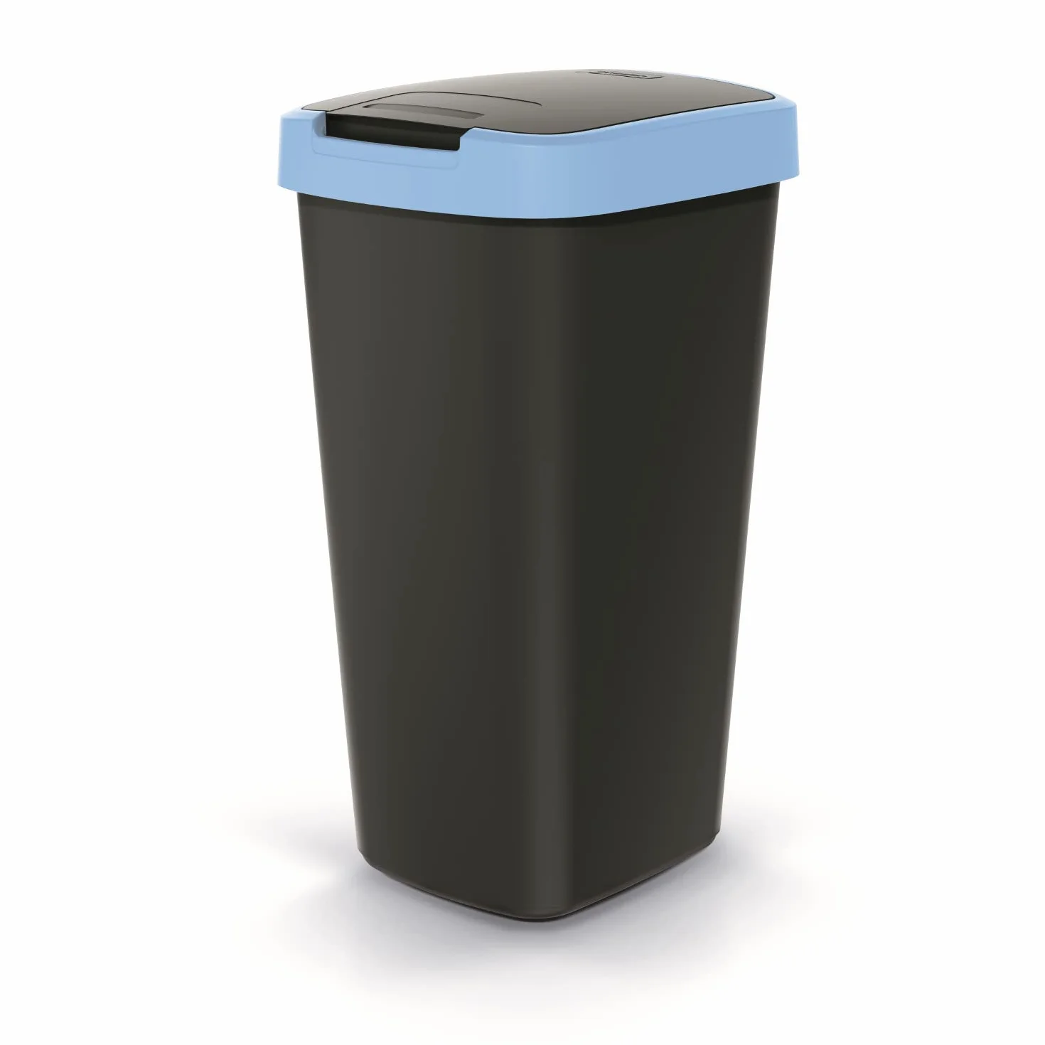 Keden COMPACTA Q Kosz na Śmieci Kosz na Odpady 25 Litrów Kosz do Recyclingu (Czarny/niebieski)