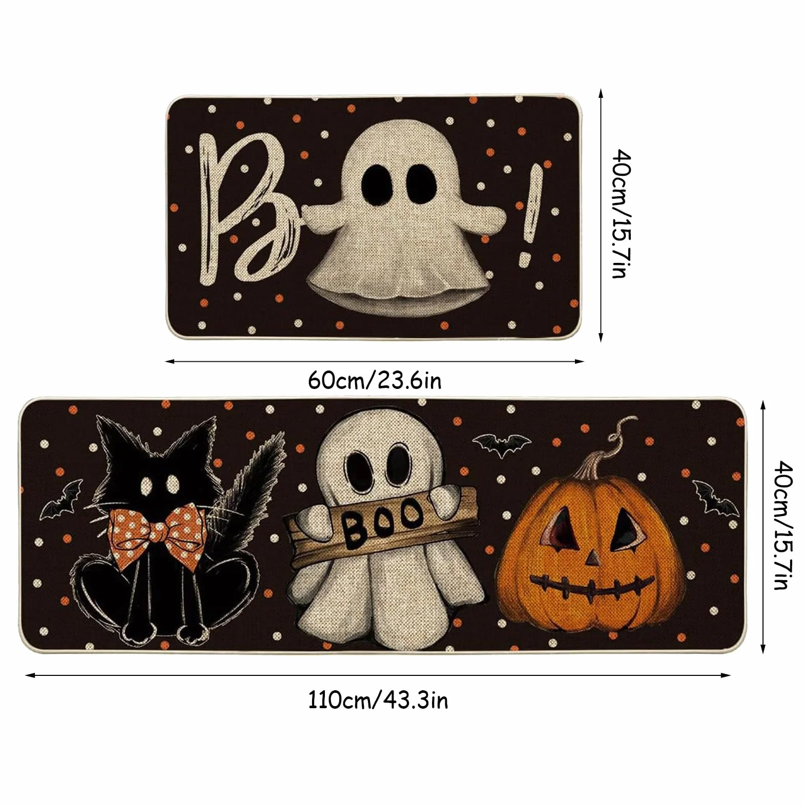 Dywany kuchenne na Halloween z duchami horroru, maty łazienkowe