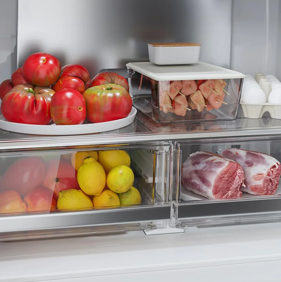 Cecotec Lodówko-zamrażarka do drzwi francuskich Bolero CoolMarket FD 436 Dark E. 436 L, Total No Frost, Multi Airflow y inverter para ahorro energético.