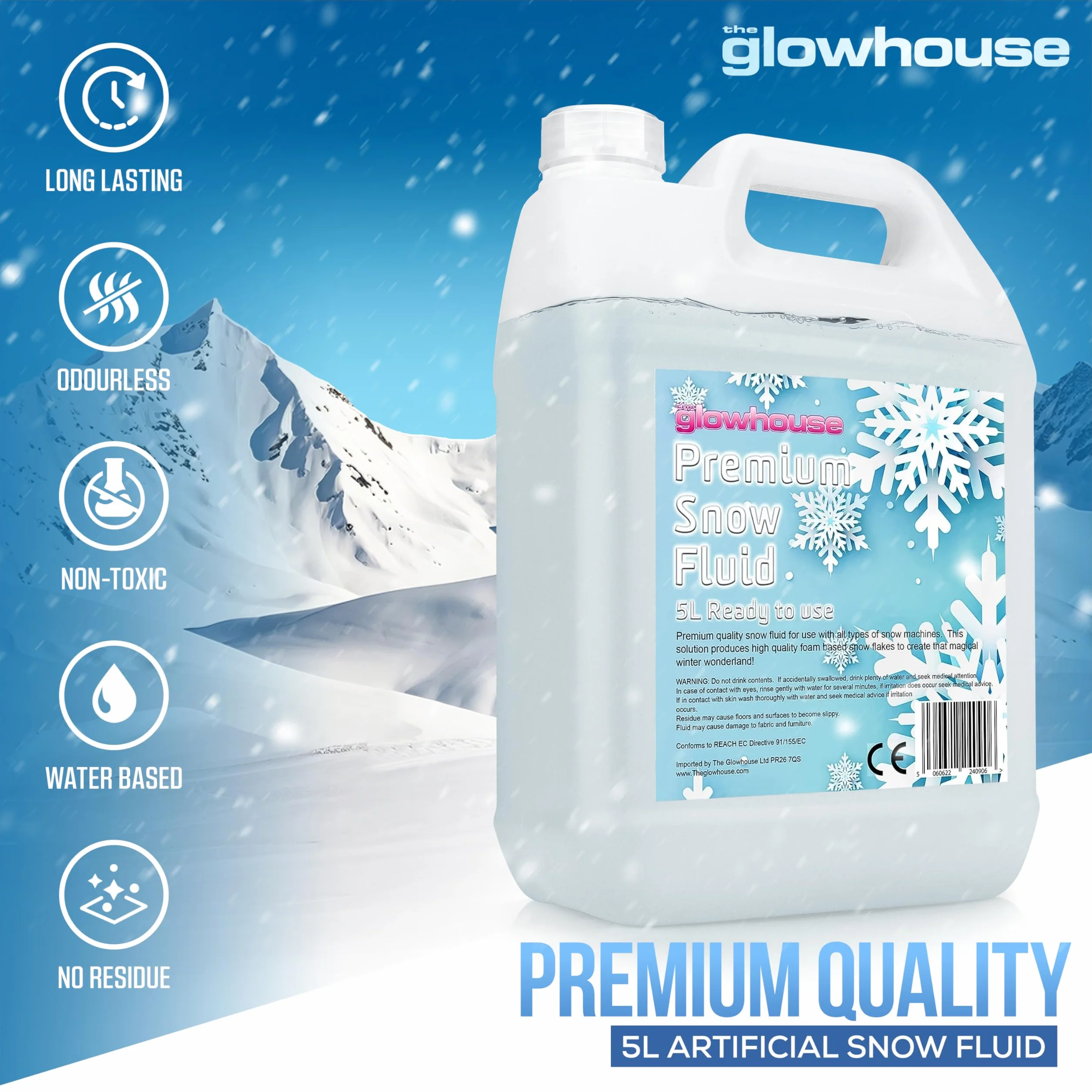 The Glowhouse Sztuczny Śnieg Płyn 10 l Maszyna