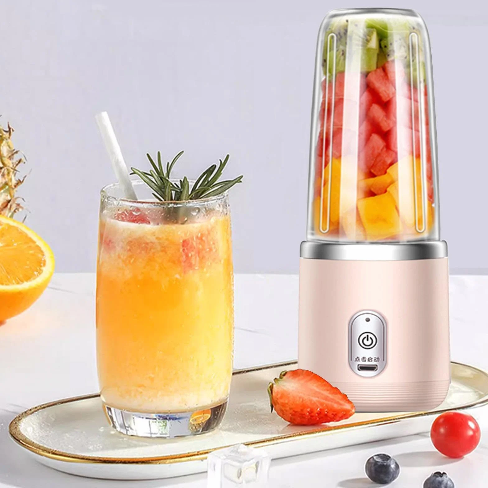 Osobisty blender, przenośny blender do, mikser owoców na wynos, wielofunkcyjny mikser do żywności podróżny owoc warzywa sokowirówka kubek do domu, sportu, kempingu
