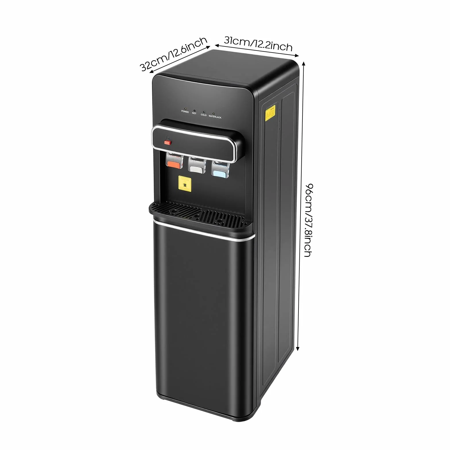 Dozownik wody stojący 550 W dystrybutor ciepłej wody 3 temperatury czarny