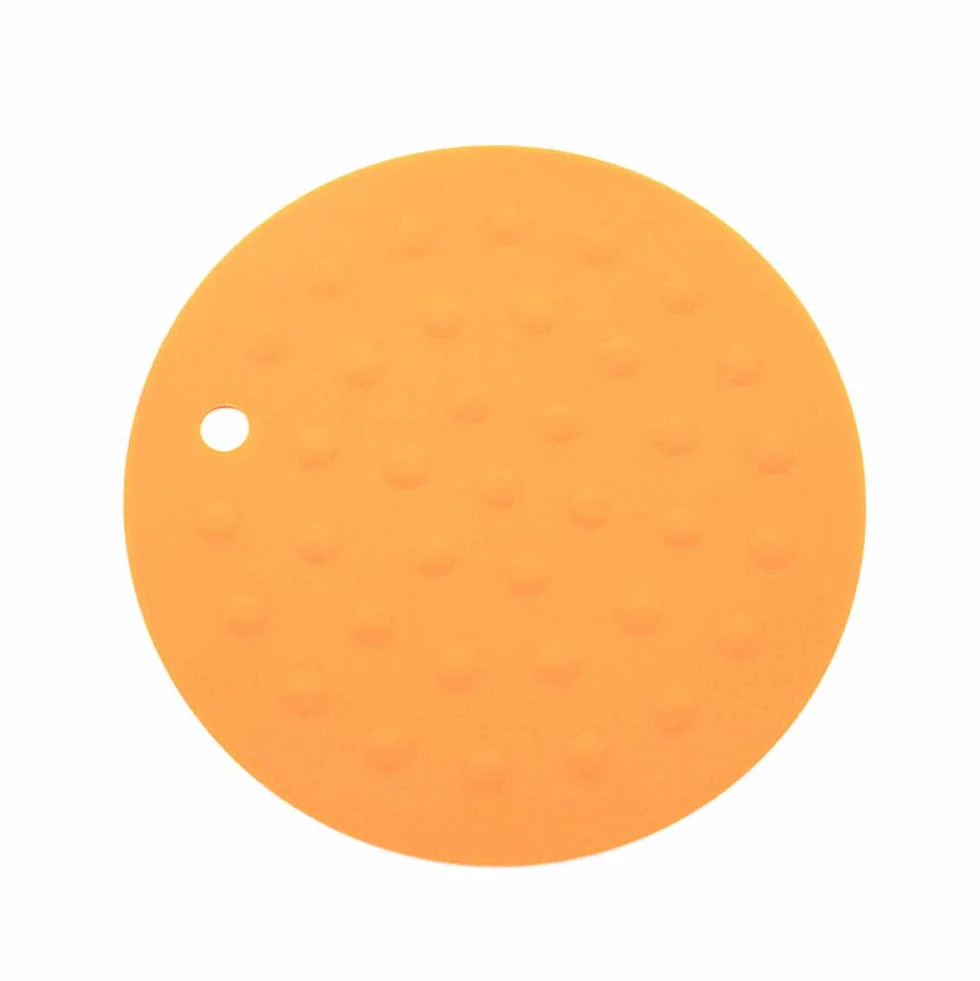 Podkładki silikonowe, Wielofunkcyjne, odporne na wysoką temperaturę, antypoparzeniowe podstawki, podkładki pod garnki, stołowe, podkładki-Rose Red(Vigor Orange (4 Pieces))