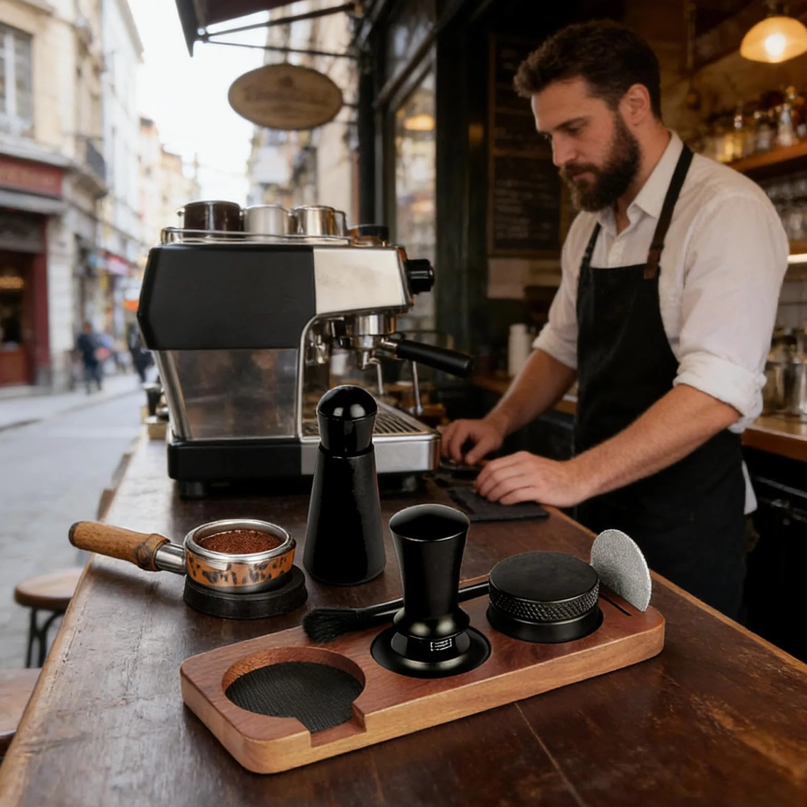 Ręczne ubijaki do espresso 58mm narzędzia do ubijania i prasowania mielonej | Tamper do ekspresu ciśnieniowego Do użytku na blacie, do zastosowań komercyjnych, w podróży, do domu, w kawiarni,