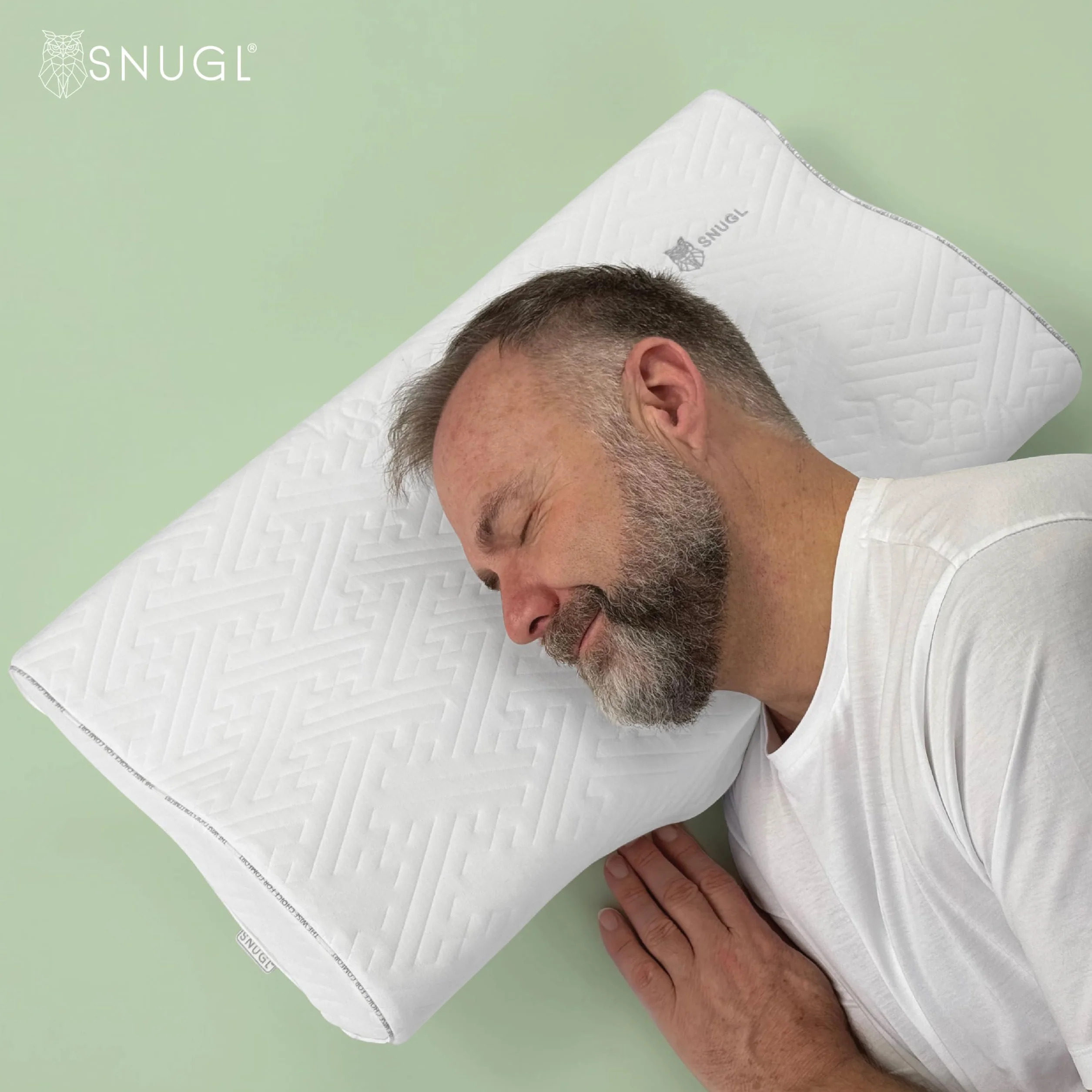 SNUGL Cervical Pro – profilowana poduszka ortopedyczna z pianki memory na ból szyi i barków | precyzyjne wsparcie dla śpiących na boku i plecach | hipoalergiczny, oddychający pokrowiec