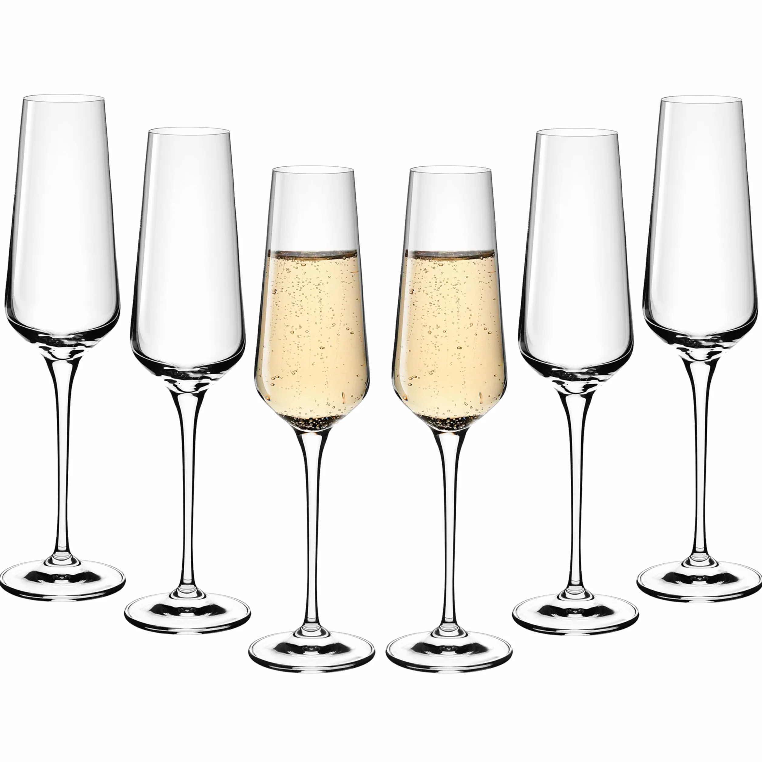 Gerlach 1760 Kieliszki do szampana, 6 sztuk, 200 ml, kieliszek do szampana, nadają się do mycia w zmywarce, nowoczesne