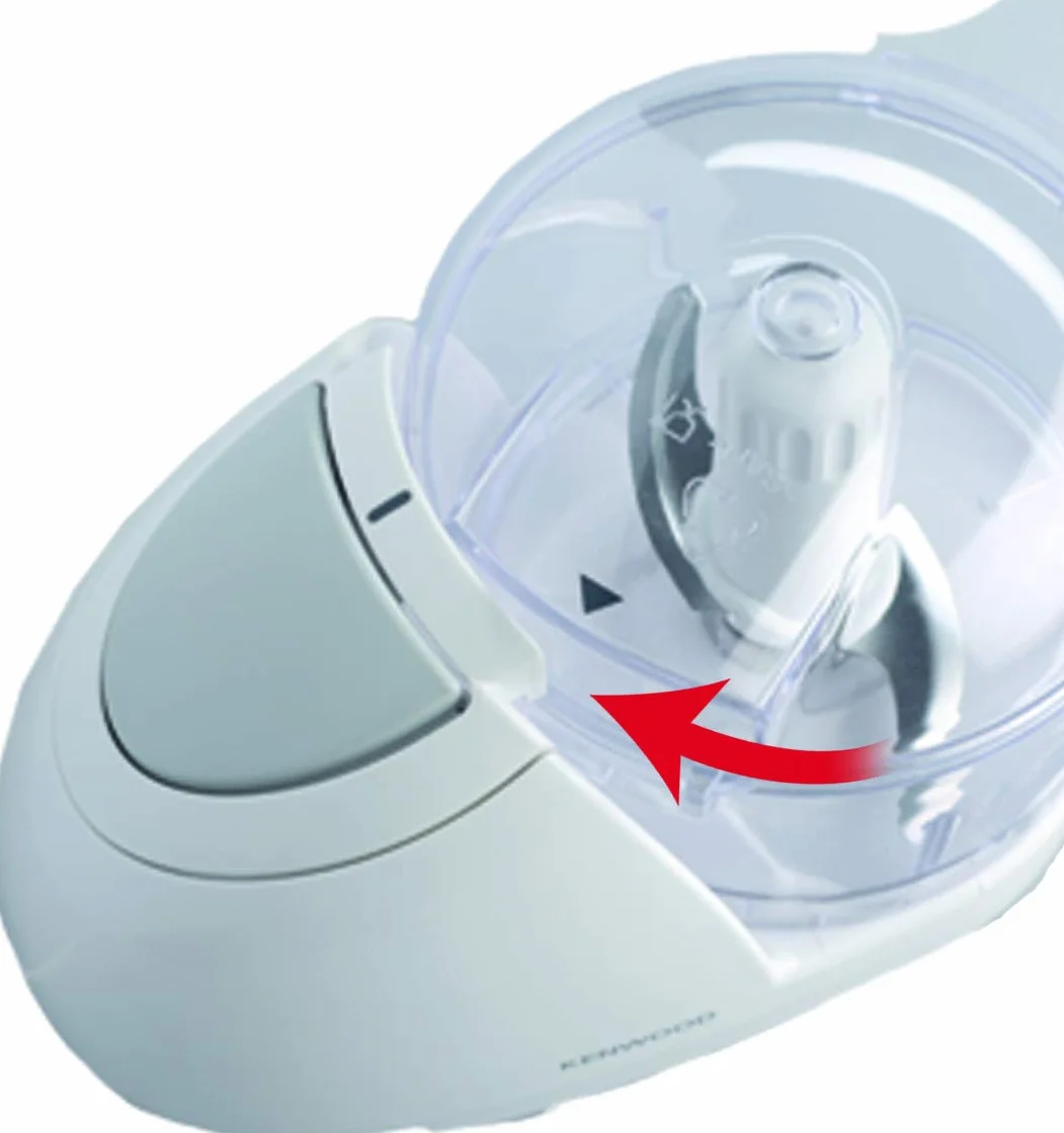 Kenwood CH180B mini rozdrabniacz z podwójnymi ostrzami, miska 0,35 l, napęd ciśnieniowy, 2 prędkości, antypoślizgowe nóżki, specjalna rura wkładająca, 300 W, biała