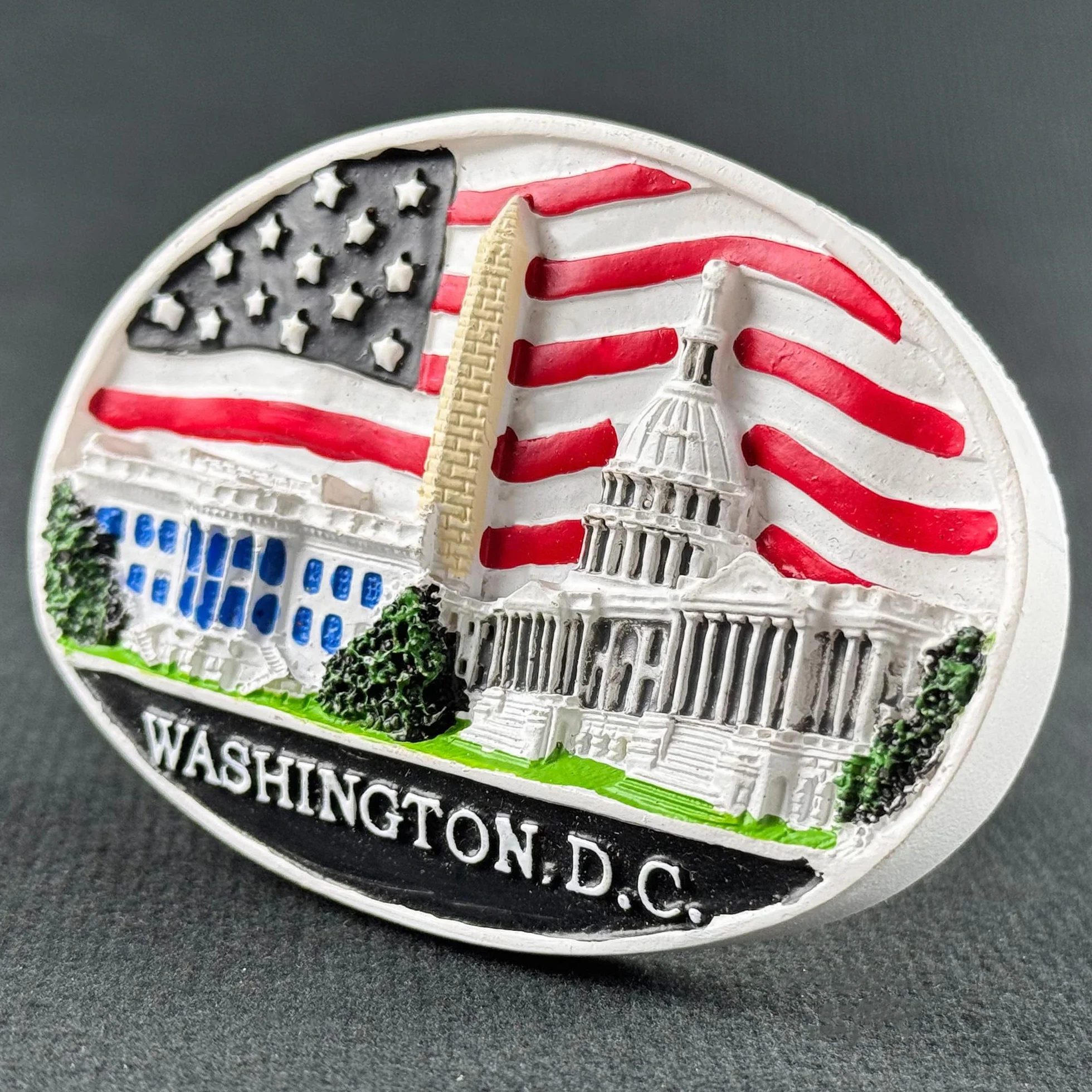 Waszyngton DC USA magnes na lodówkę pamiątka podróż żywica amerykańska flaga zabytki styl dekoracja domu klasyczny punkt orientacyjny rzemiosło