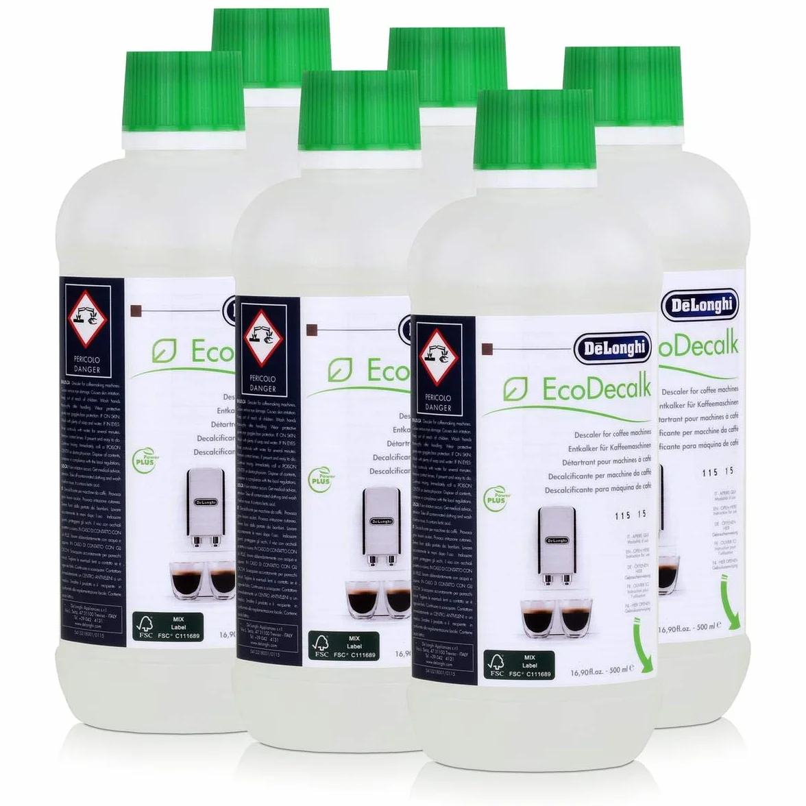 6 x DeLonghi SER 3018 EcoDecalk odkamieniacz do ekspresów do kawy