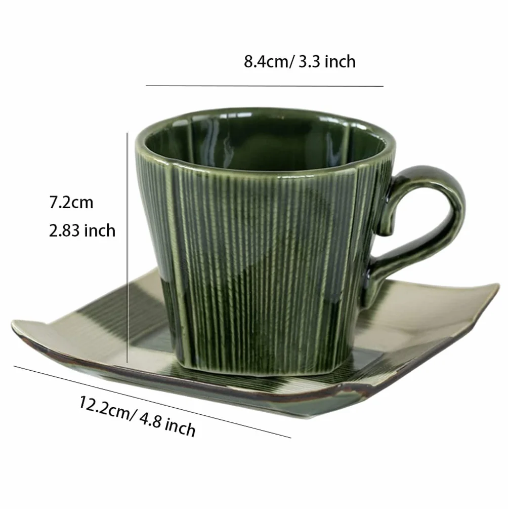 Kubki Ceramiczny kubek do kawy zestaw filiżanek herbaty i spodka, kubki na herbatę z mlekiem, 200 ml / 6,7 uncji Filiżanka Herbatyi